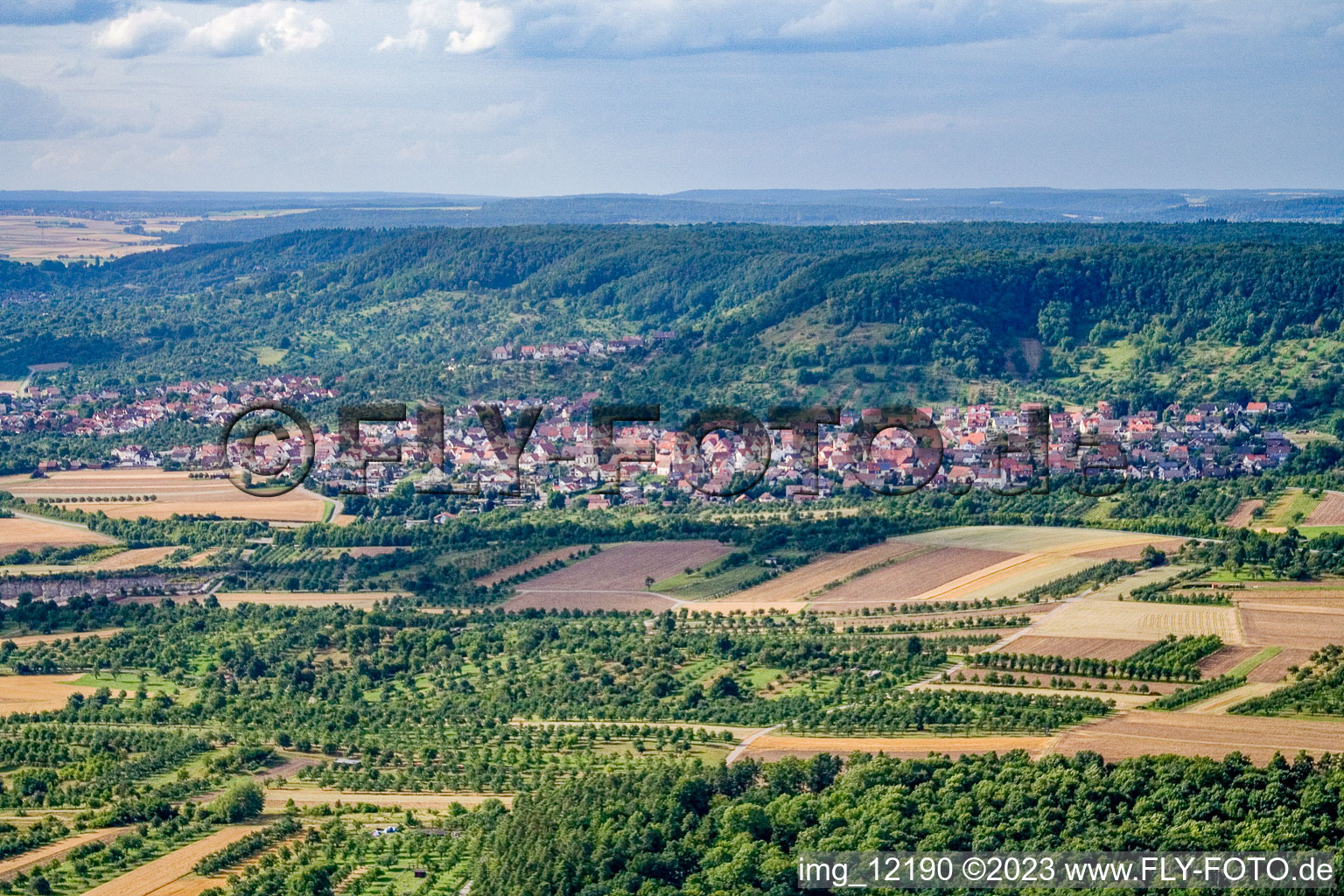Vue aérienne de Du sud à le quartier Kayh in Herrenberg dans le département Bade-Wurtemberg, Allemagne