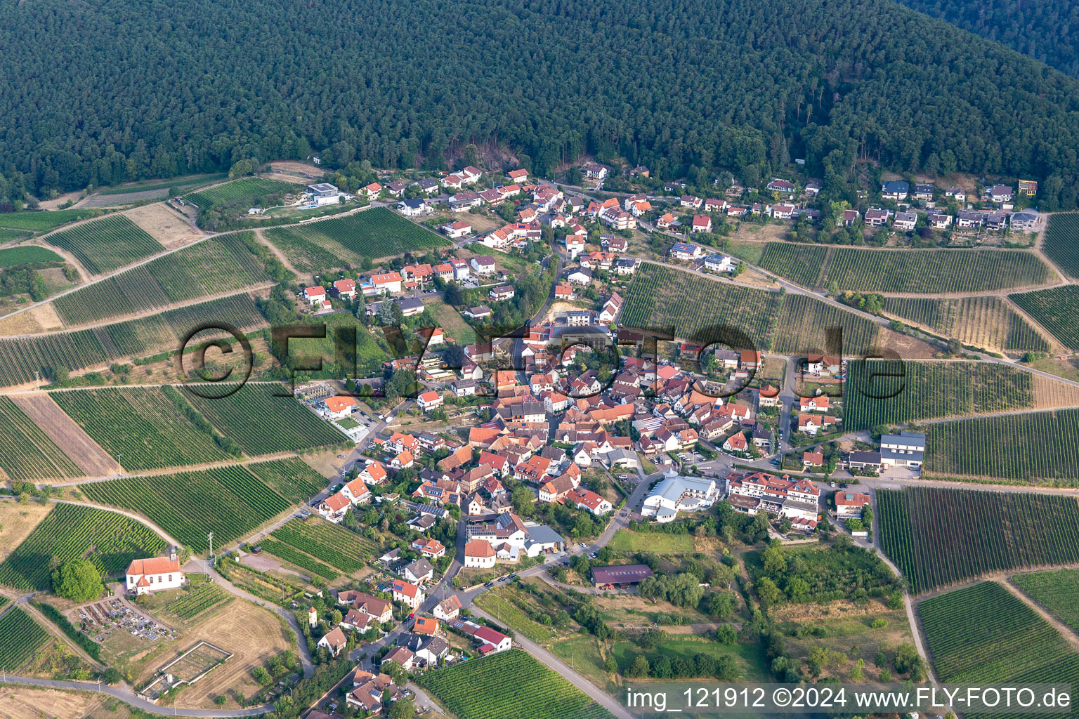 Quartier Gleiszellen in Gleiszellen-Gleishorbach dans le département Rhénanie-Palatinat, Allemagne vue d'en haut