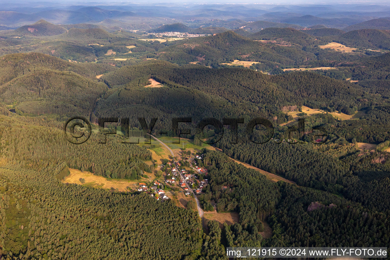 Photographie aérienne de Quartier Lauterschwan in Erlenbach bei Dahn dans le département Rhénanie-Palatinat, Allemagne