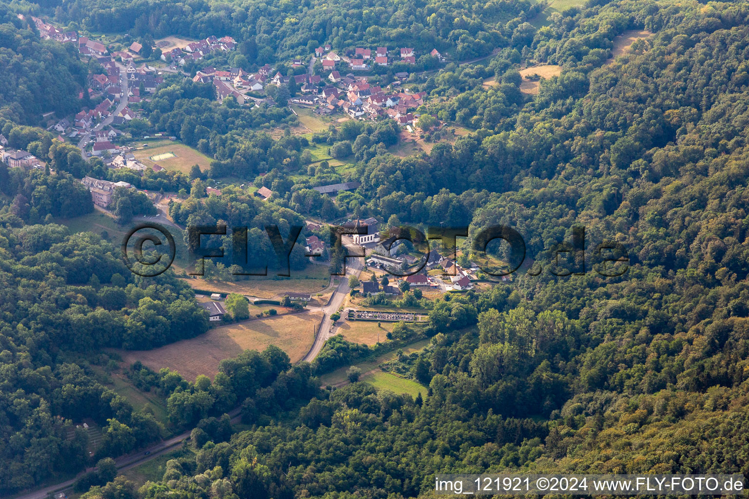 Vue aérienne de Hamlet à Wissembourg dans le département Bas Rhin, France