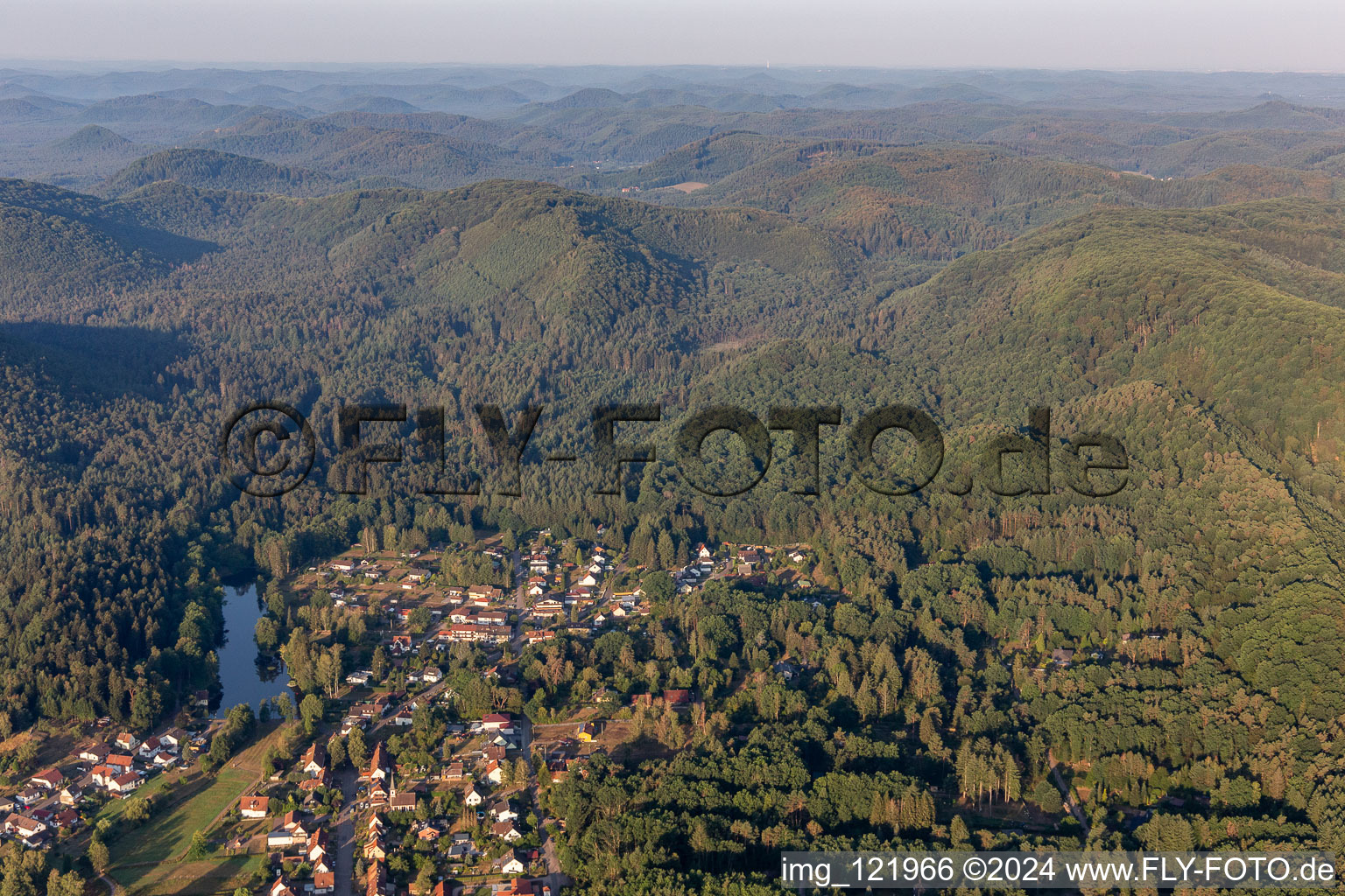 Vue aérienne de Ludwigswinkel dans le département Rhénanie-Palatinat, Allemagne