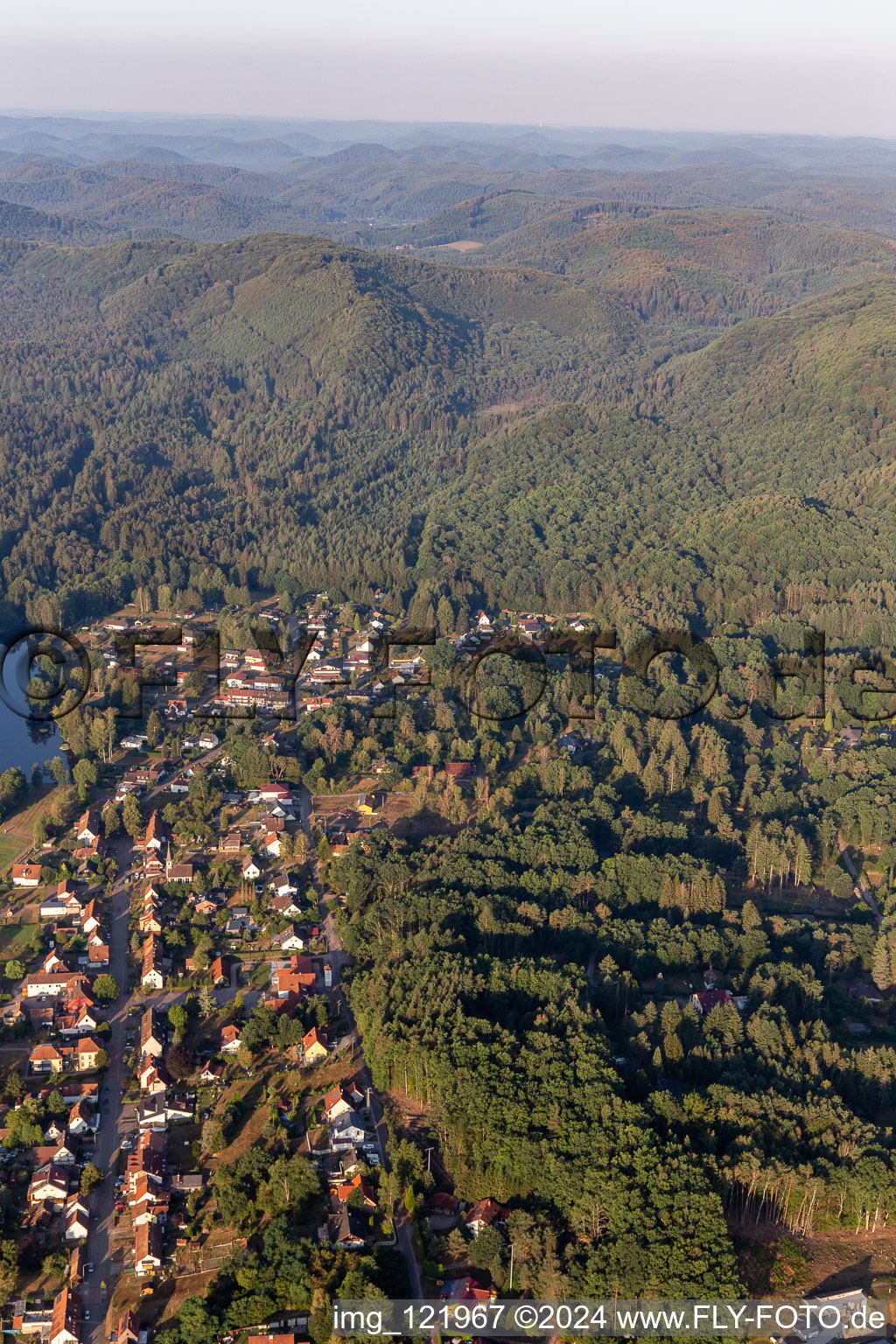 Vue aérienne de Ludwigswinkel dans le département Rhénanie-Palatinat, Allemagne