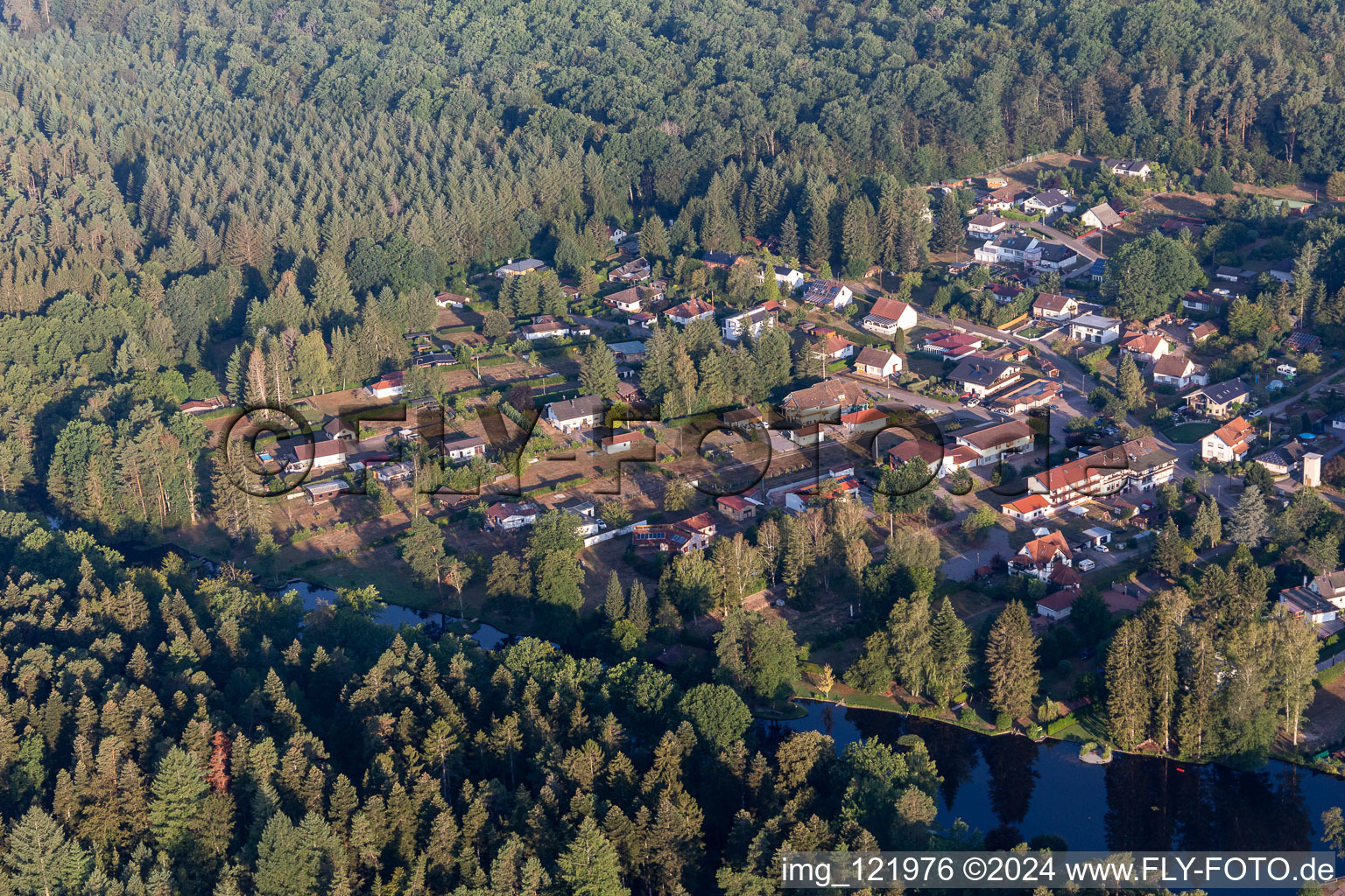 Vue d'oiseau de Ludwigswinkel dans le département Rhénanie-Palatinat, Allemagne