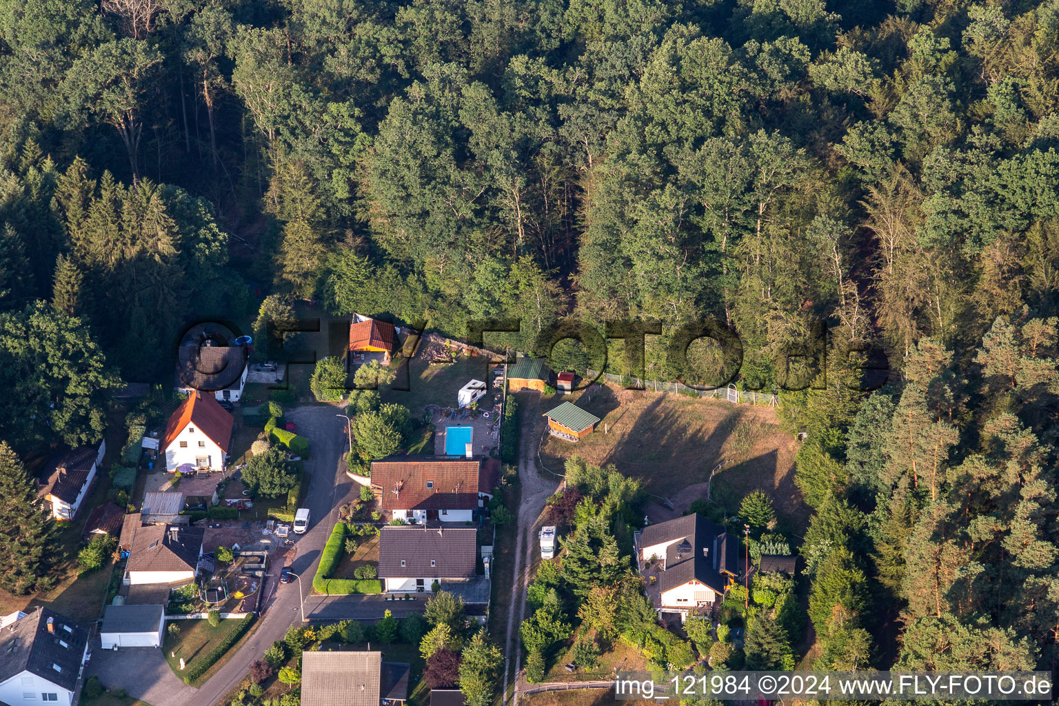 Vue aérienne de Ludwigswinkel dans le département Rhénanie-Palatinat, Allemagne