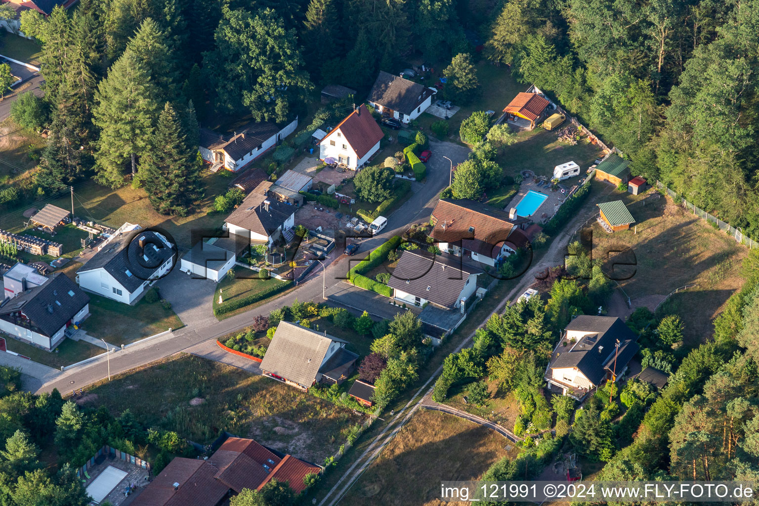 Ludwigswinkel dans le département Rhénanie-Palatinat, Allemagne depuis l'avion