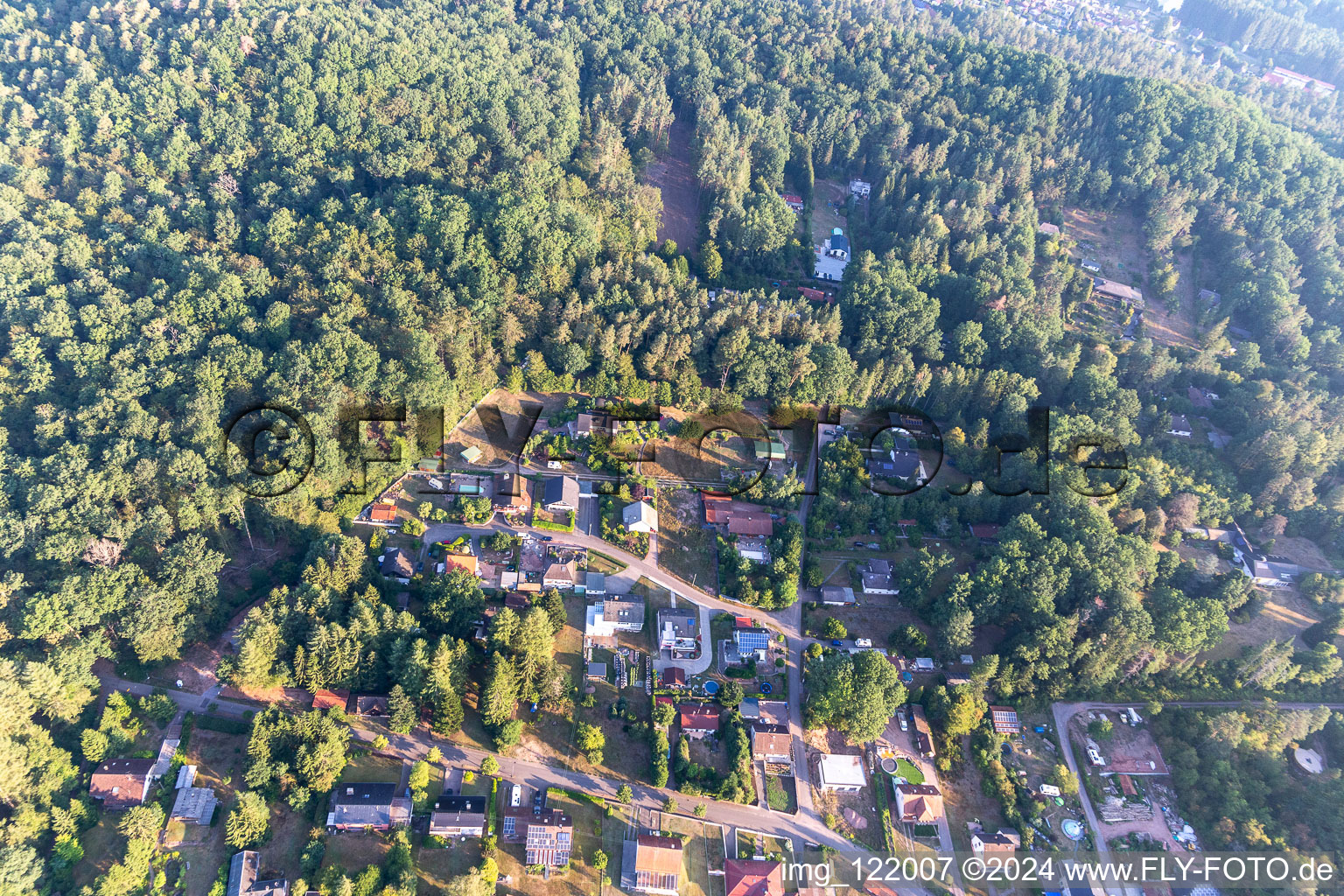 Ludwigswinkel dans le département Rhénanie-Palatinat, Allemagne depuis l'avion