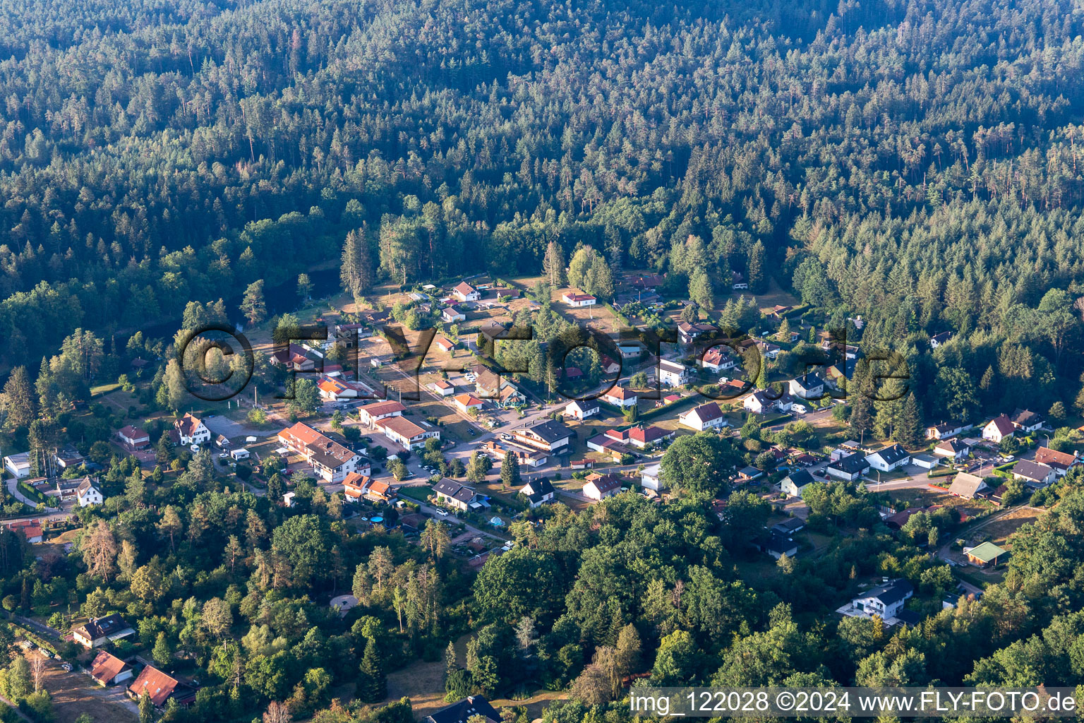 Vue oblique de Ludwigswinkel dans le département Rhénanie-Palatinat, Allemagne