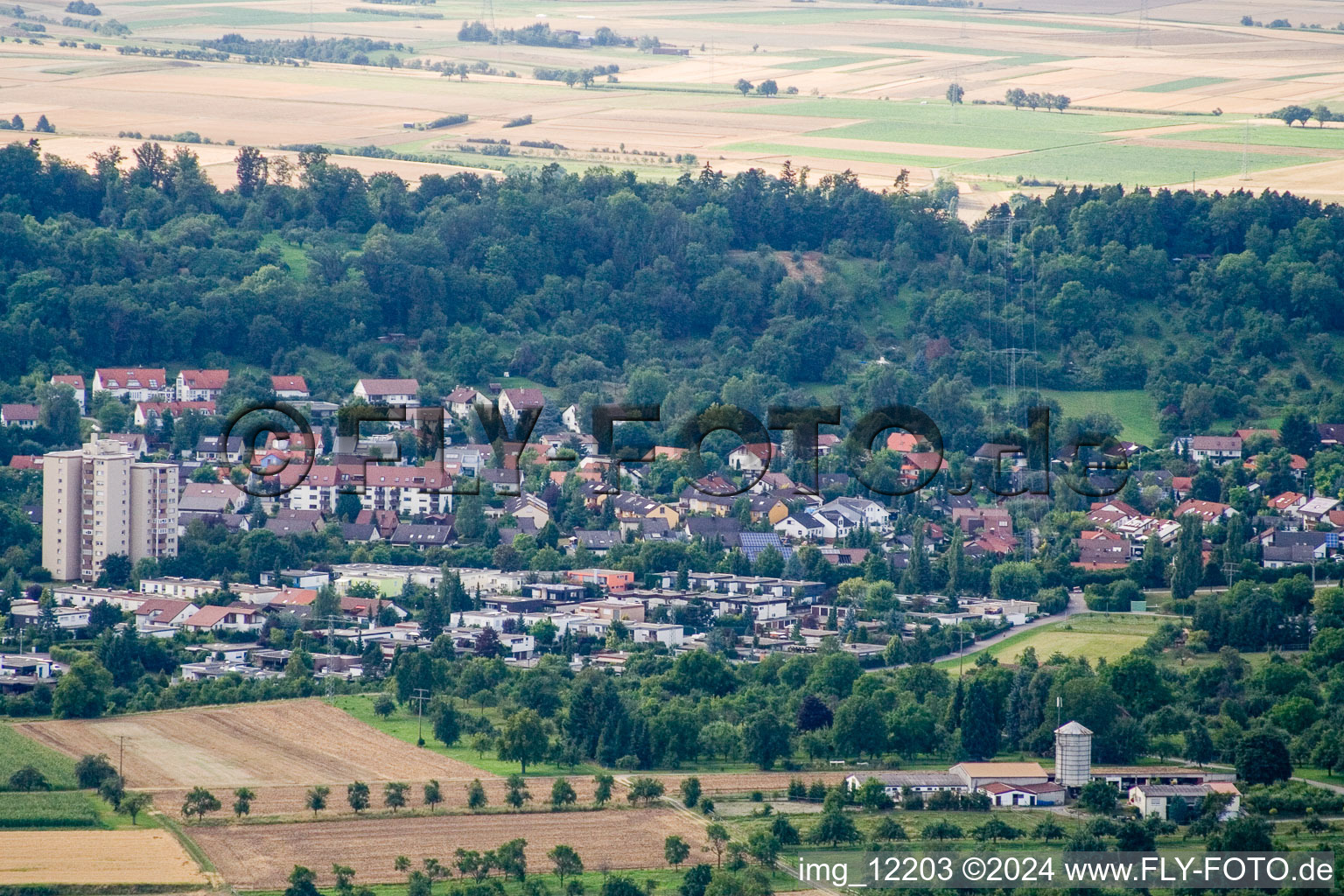 Vue aérienne de Du sud-est à Herrenberg dans le département Bade-Wurtemberg, Allemagne