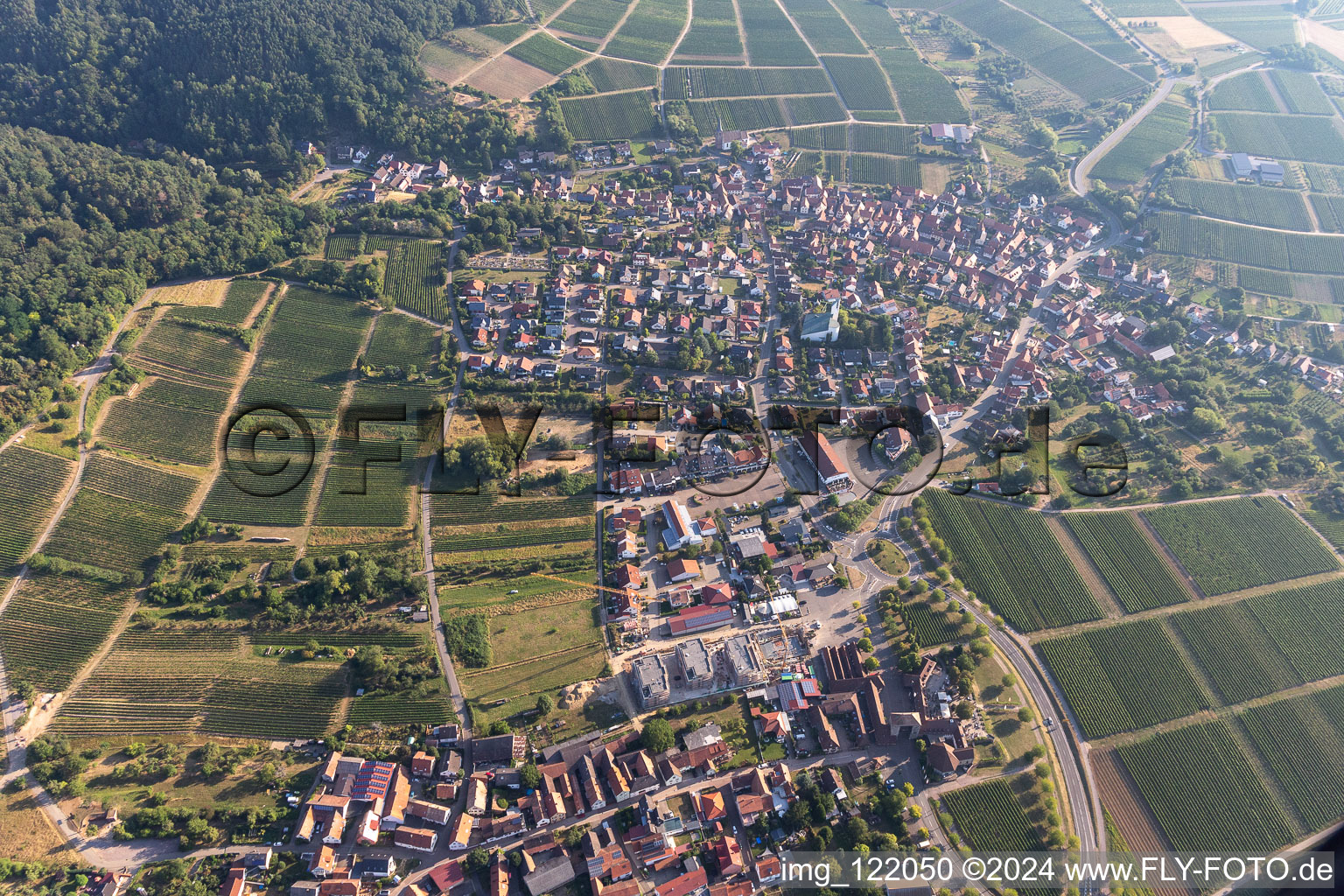 Quartier Schweigen in Schweigen-Rechtenbach dans le département Rhénanie-Palatinat, Allemagne vue d'en haut