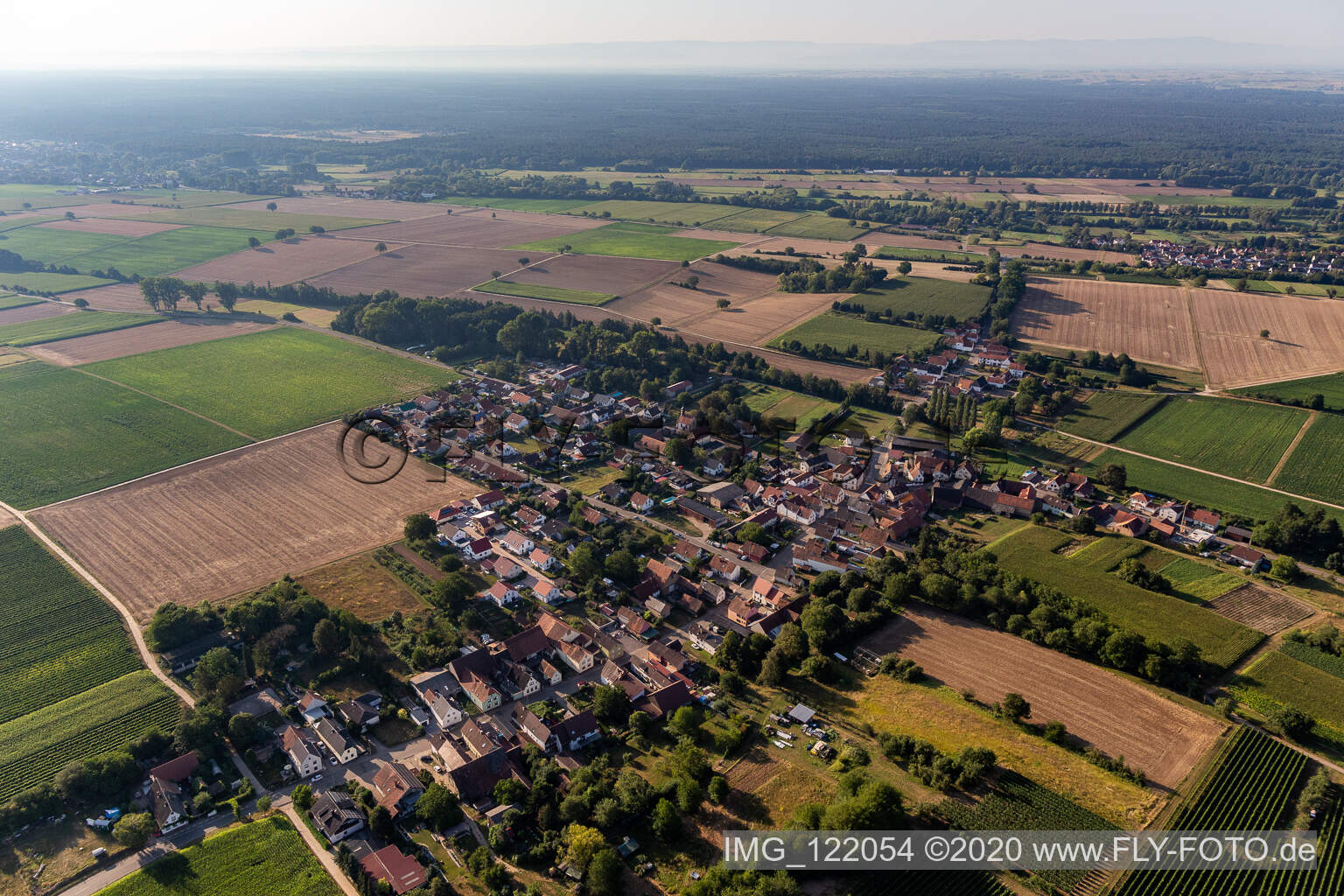 Niederotterbach dans le département Rhénanie-Palatinat, Allemagne vue du ciel