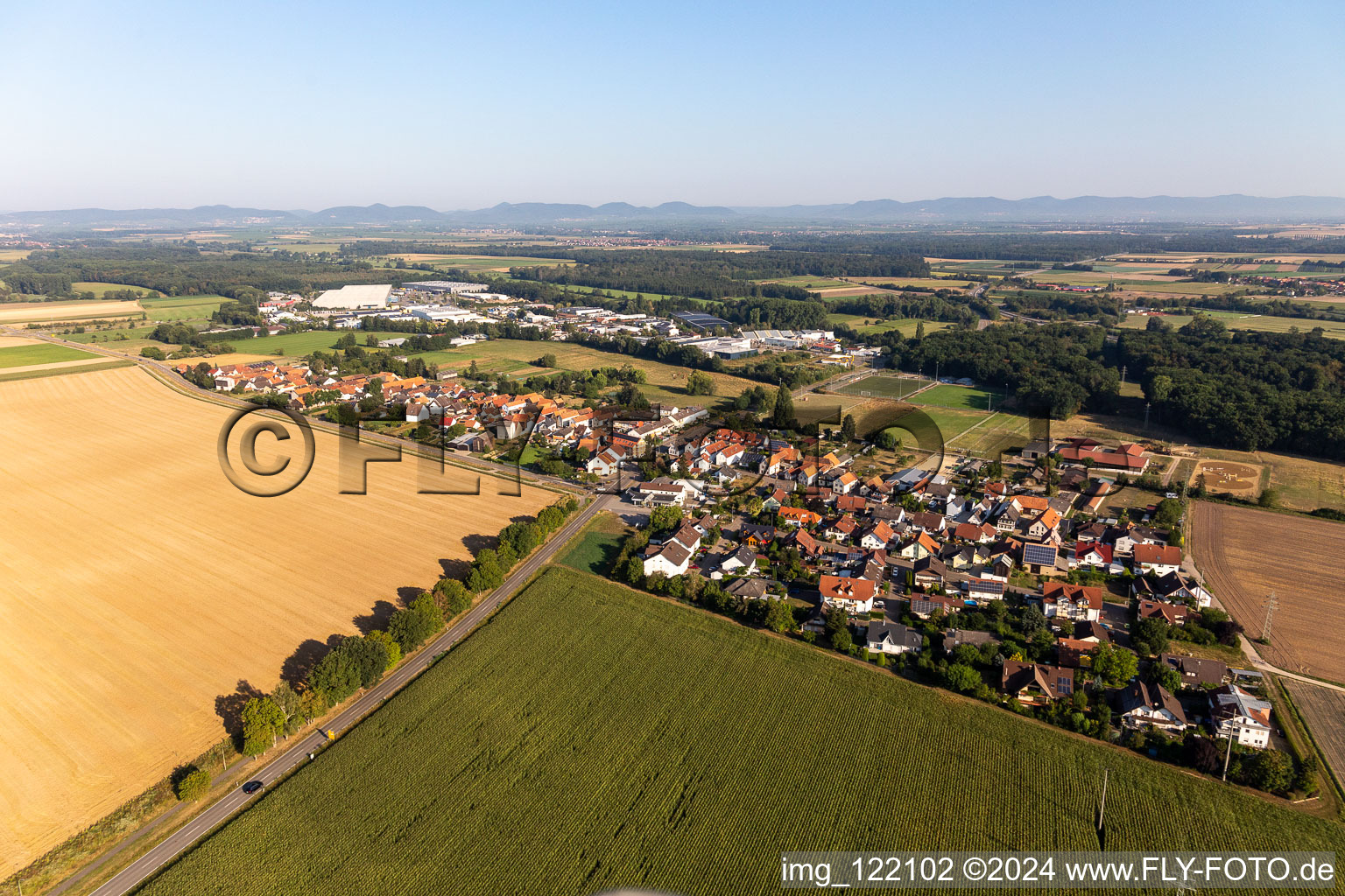 Vue oblique de Quartier Minderslachen in Kandel dans le département Rhénanie-Palatinat, Allemagne