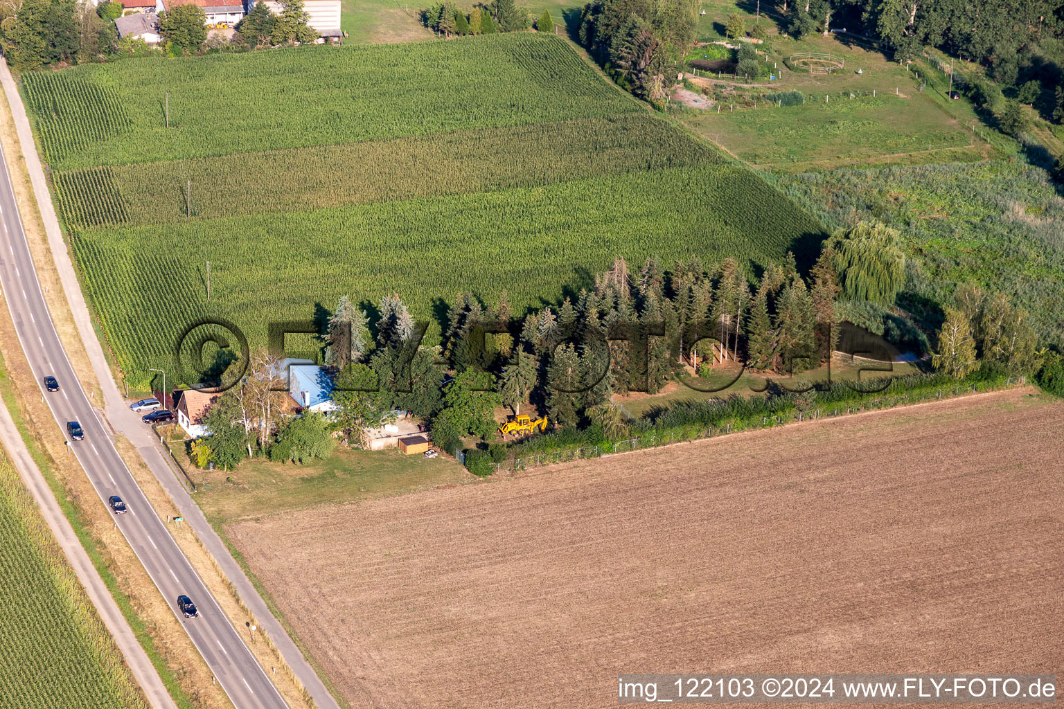 Quartier Minderslachen in Kandel dans le département Rhénanie-Palatinat, Allemagne d'en haut