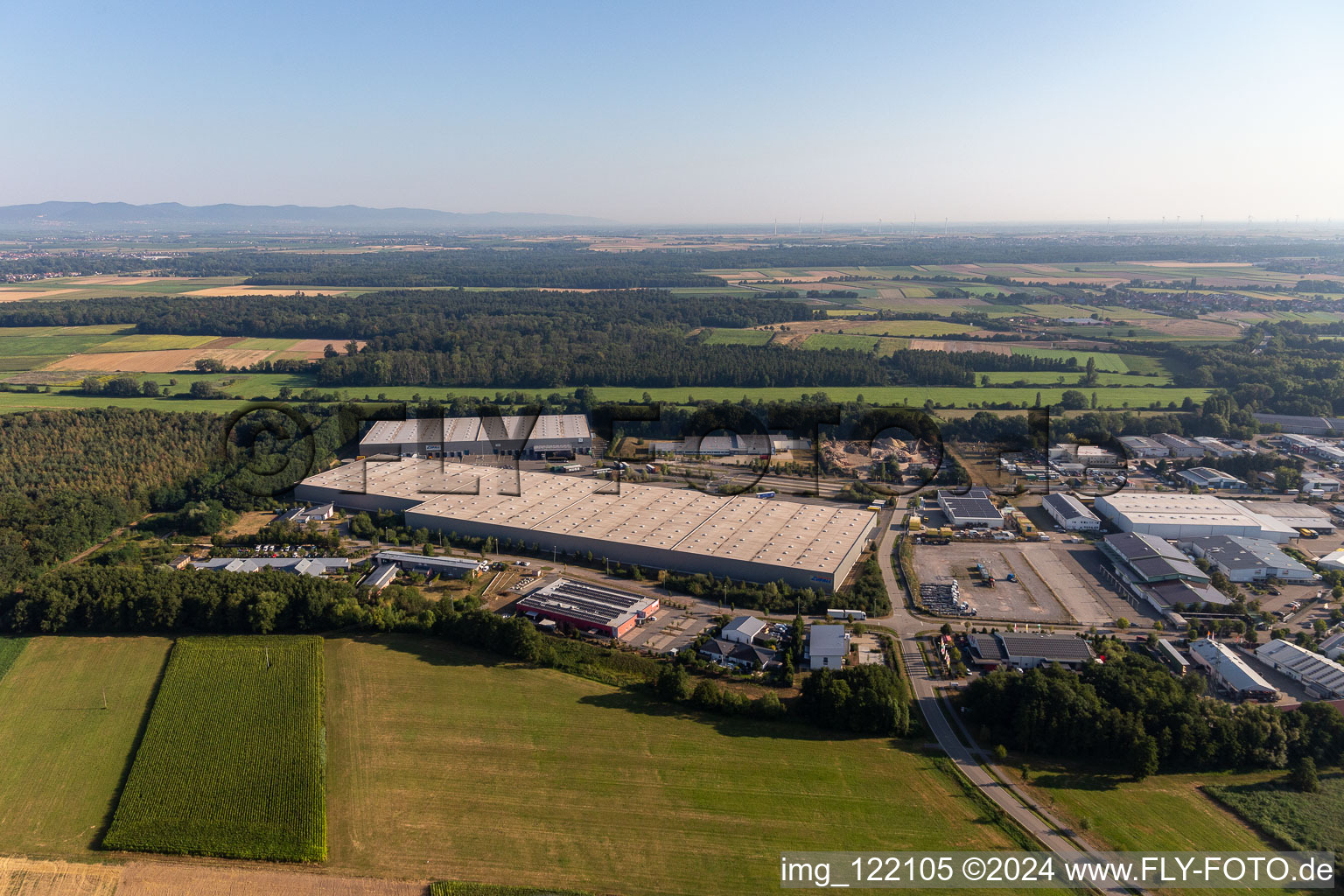 Photographie aérienne de Zone industrielle de Horst à le quartier Minderslachen in Kandel dans le département Rhénanie-Palatinat, Allemagne