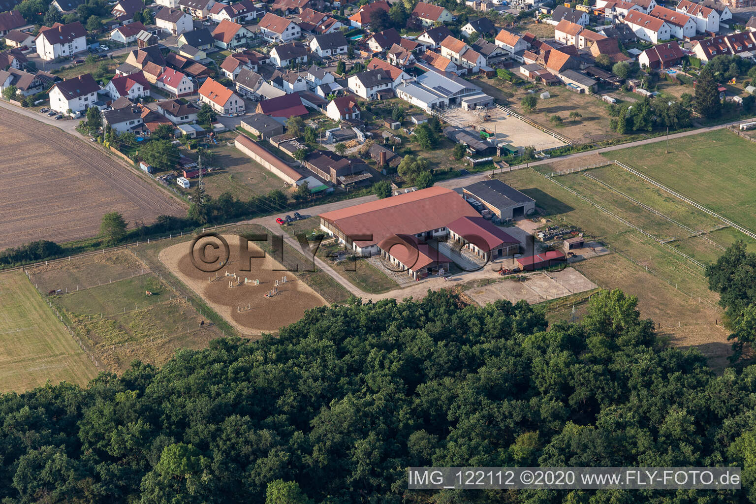 Enregistrement par drone de Erlenbach bei Kandel dans le département Rhénanie-Palatinat, Allemagne