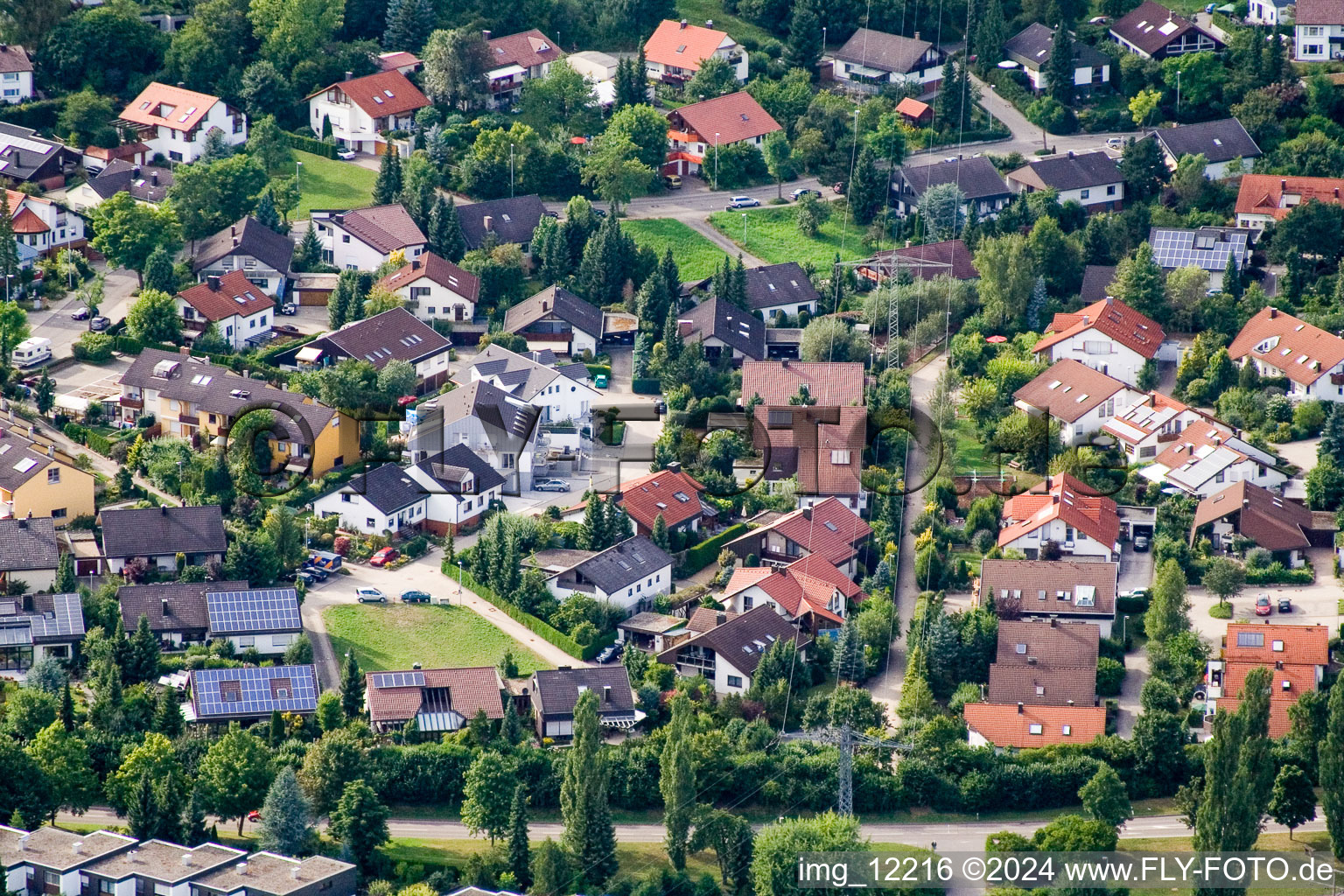 Vue aérienne de Ehbühl, Kirchhalde à Herrenberg dans le département Bade-Wurtemberg, Allemagne