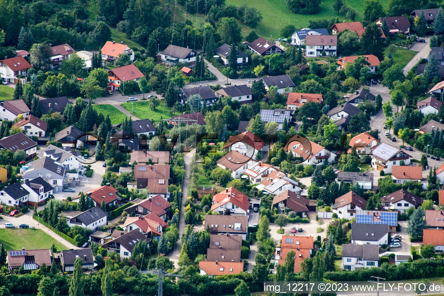 Vue aérienne de Ehbühl, Kirchhalde à Herrenberg dans le département Bade-Wurtemberg, Allemagne