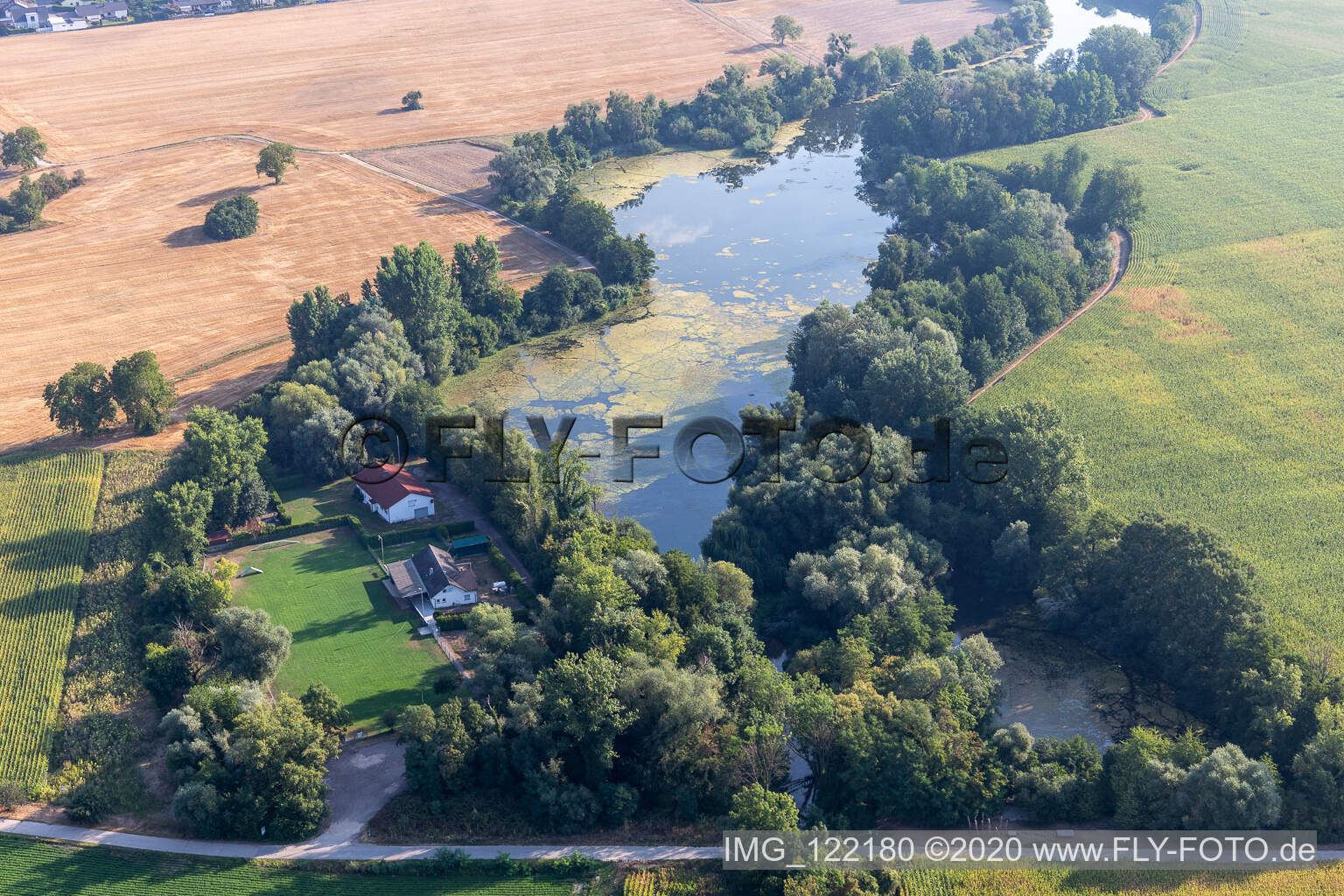 Vue aérienne de Association pour les sports canins eV à Fischmal à Leimersheim dans le département Rhénanie-Palatinat, Allemagne