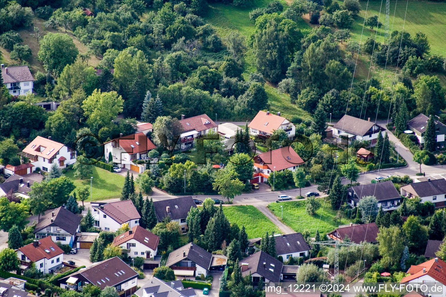 Ehbühl, Kirchhalde à Herrenberg dans le département Bade-Wurtemberg, Allemagne d'en haut