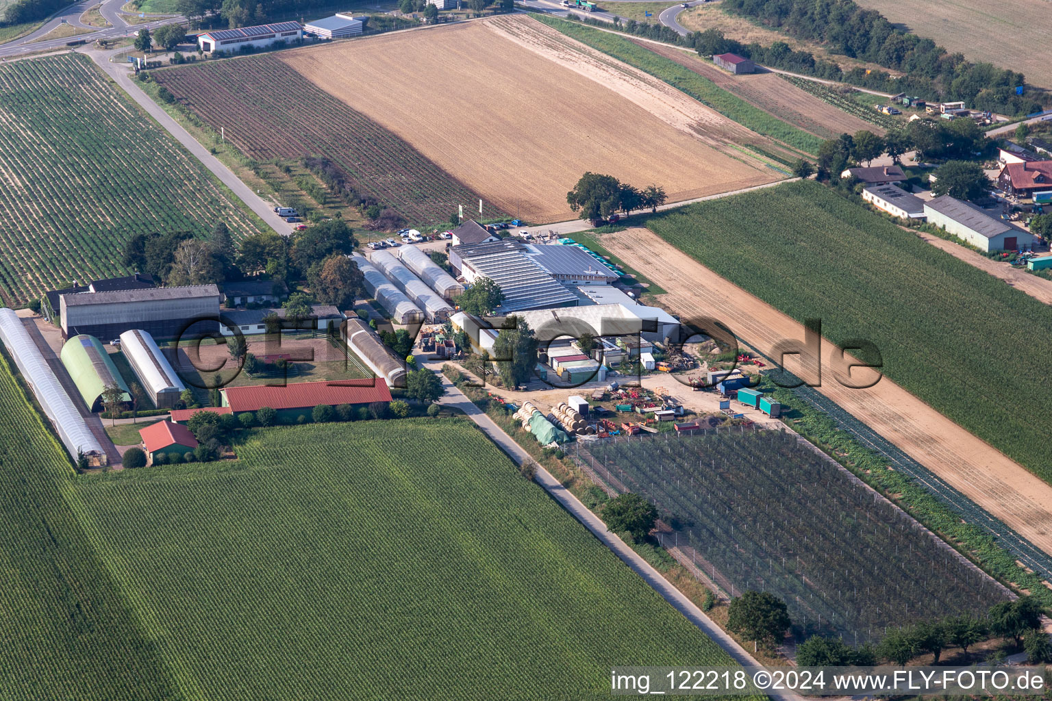 Vue aérienne de Zapf Hofmarkt à Hatzenbühl dans le département Rhénanie-Palatinat, Allemagne