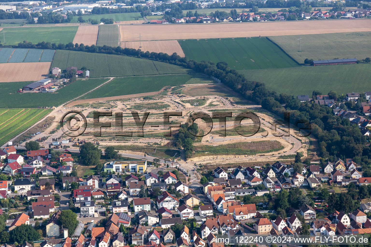 Vue oblique de Zone de construction Höhenweg 2 à Kandel dans le département Rhénanie-Palatinat, Allemagne