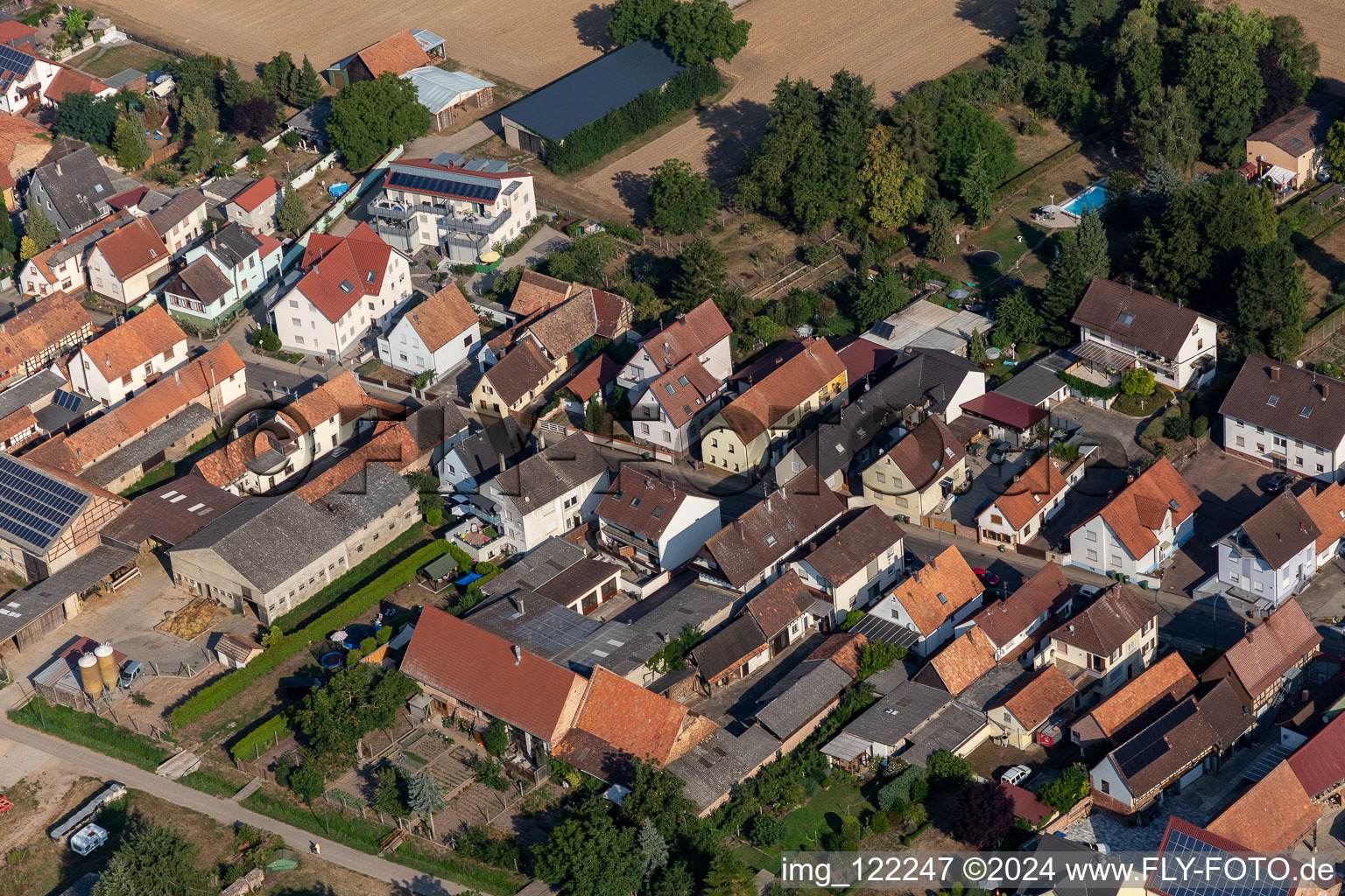 Sarrestr à Kandel dans le département Rhénanie-Palatinat, Allemagne vue d'en haut