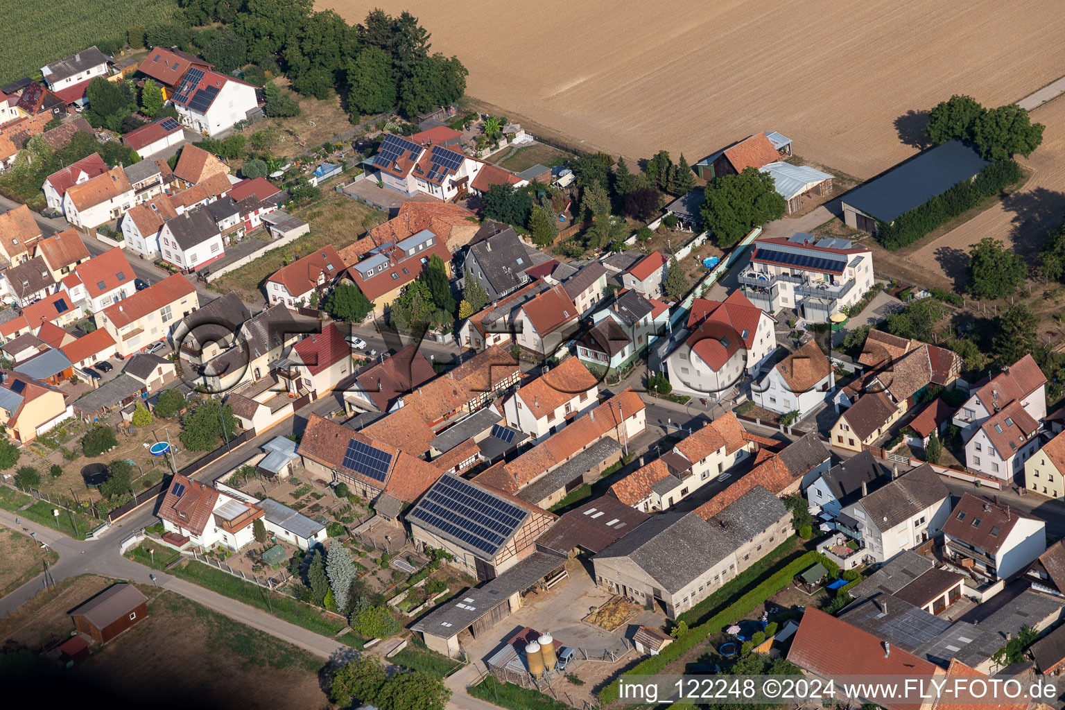 Sarrestr à Kandel dans le département Rhénanie-Palatinat, Allemagne depuis l'avion