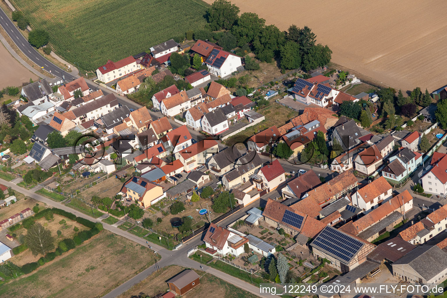 Vue d'oiseau de Sarrestr à Kandel dans le département Rhénanie-Palatinat, Allemagne