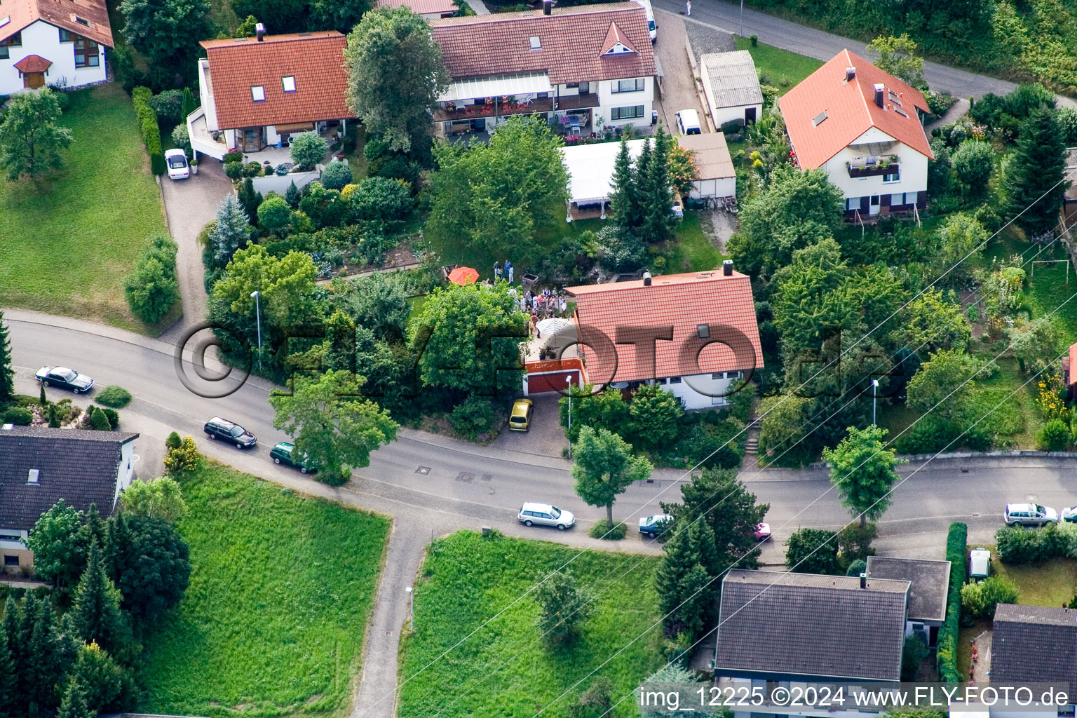 Vue d'oiseau de Ehbühl, Kirchhalde à Herrenberg dans le département Bade-Wurtemberg, Allemagne