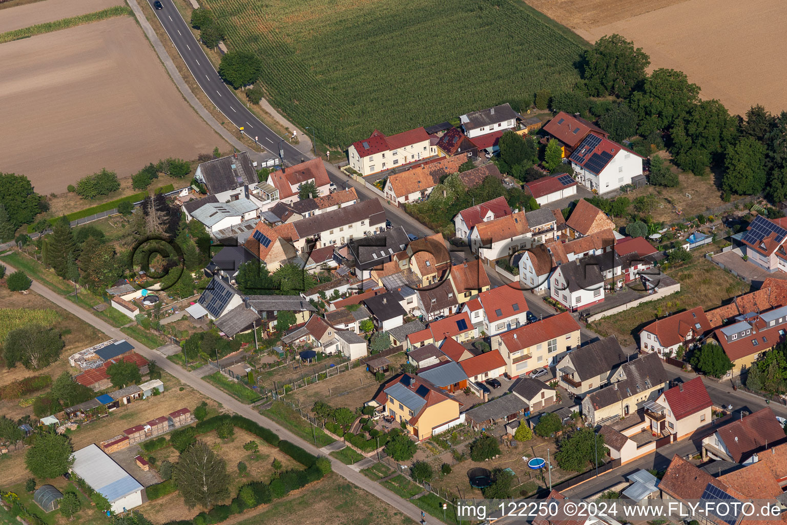 Sarrestr à Kandel dans le département Rhénanie-Palatinat, Allemagne vue du ciel