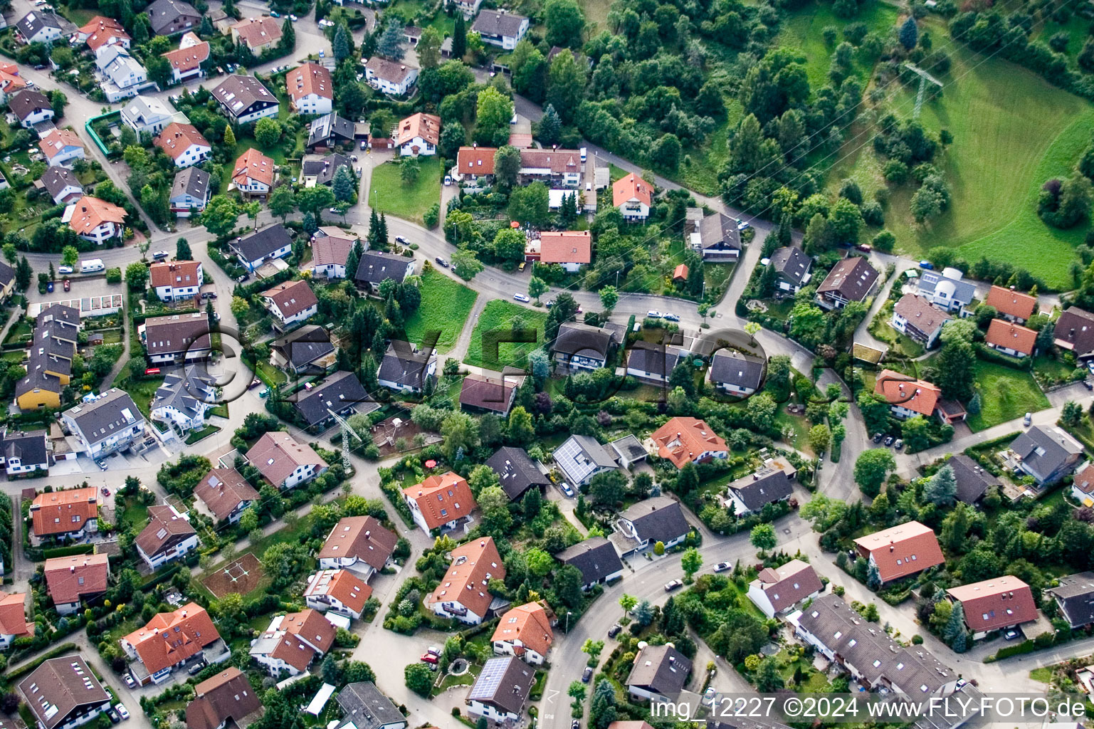 Ehbühl, Kirchhalde à Herrenberg dans le département Bade-Wurtemberg, Allemagne vue du ciel