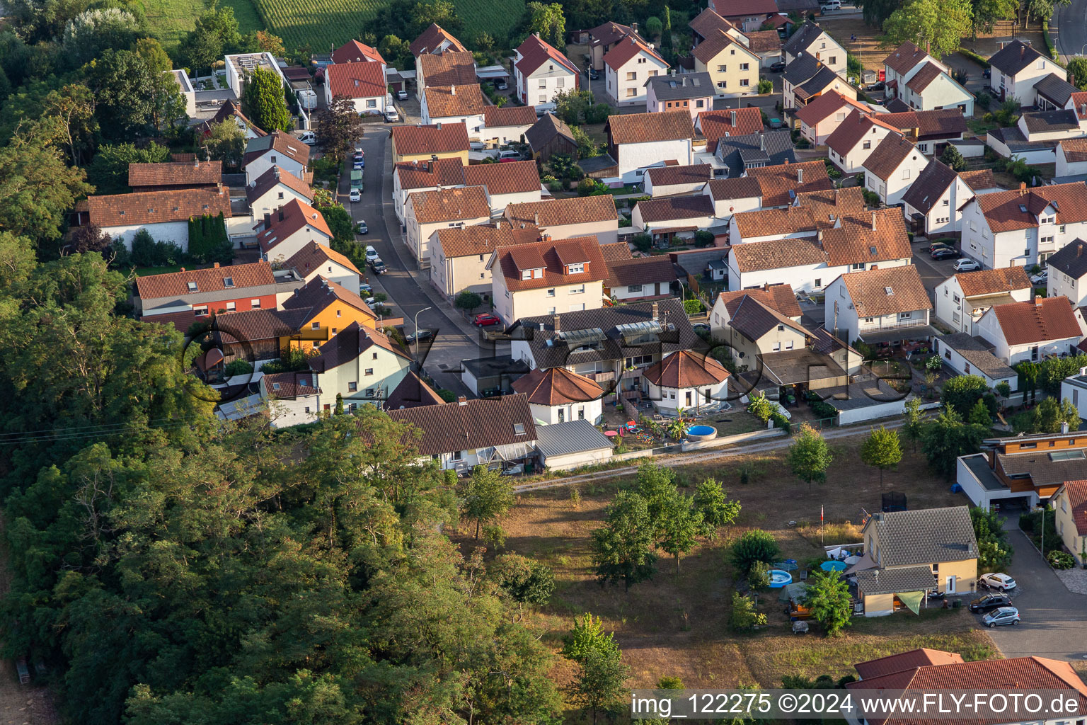 Quartier Hardtwald in Neupotz dans le département Rhénanie-Palatinat, Allemagne hors des airs