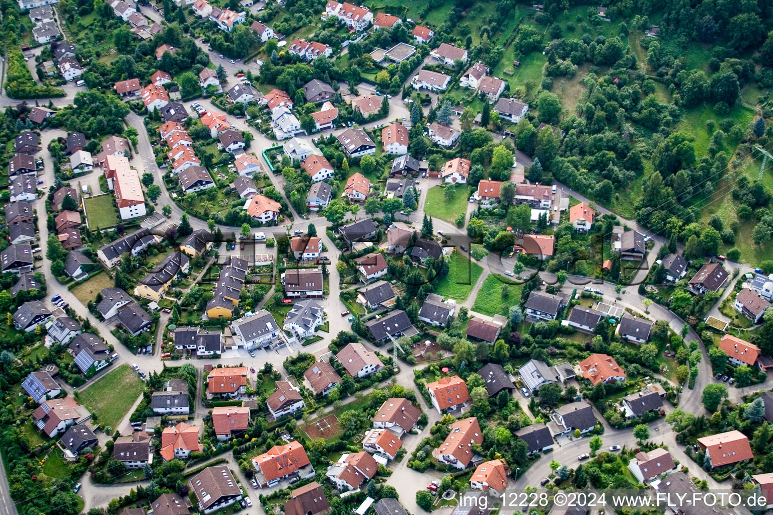 Enregistrement par drone de Ehbühl, Kirchhalde à Herrenberg dans le département Bade-Wurtemberg, Allemagne