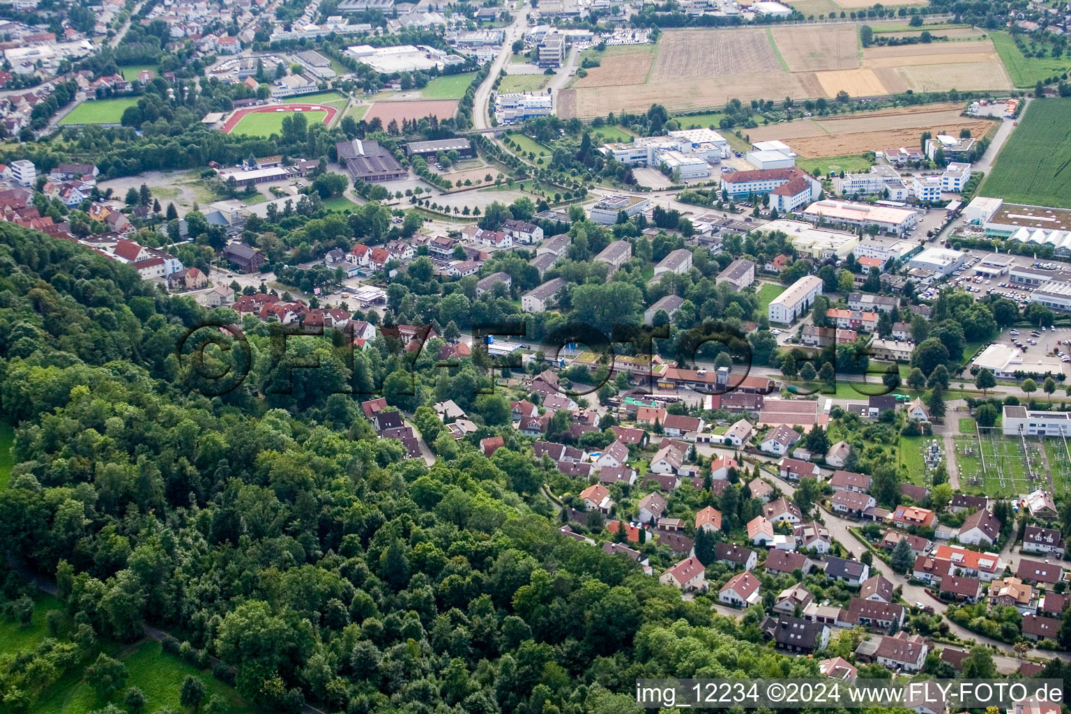 Vue aérienne de N à Herrenberg dans le département Bade-Wurtemberg, Allemagne