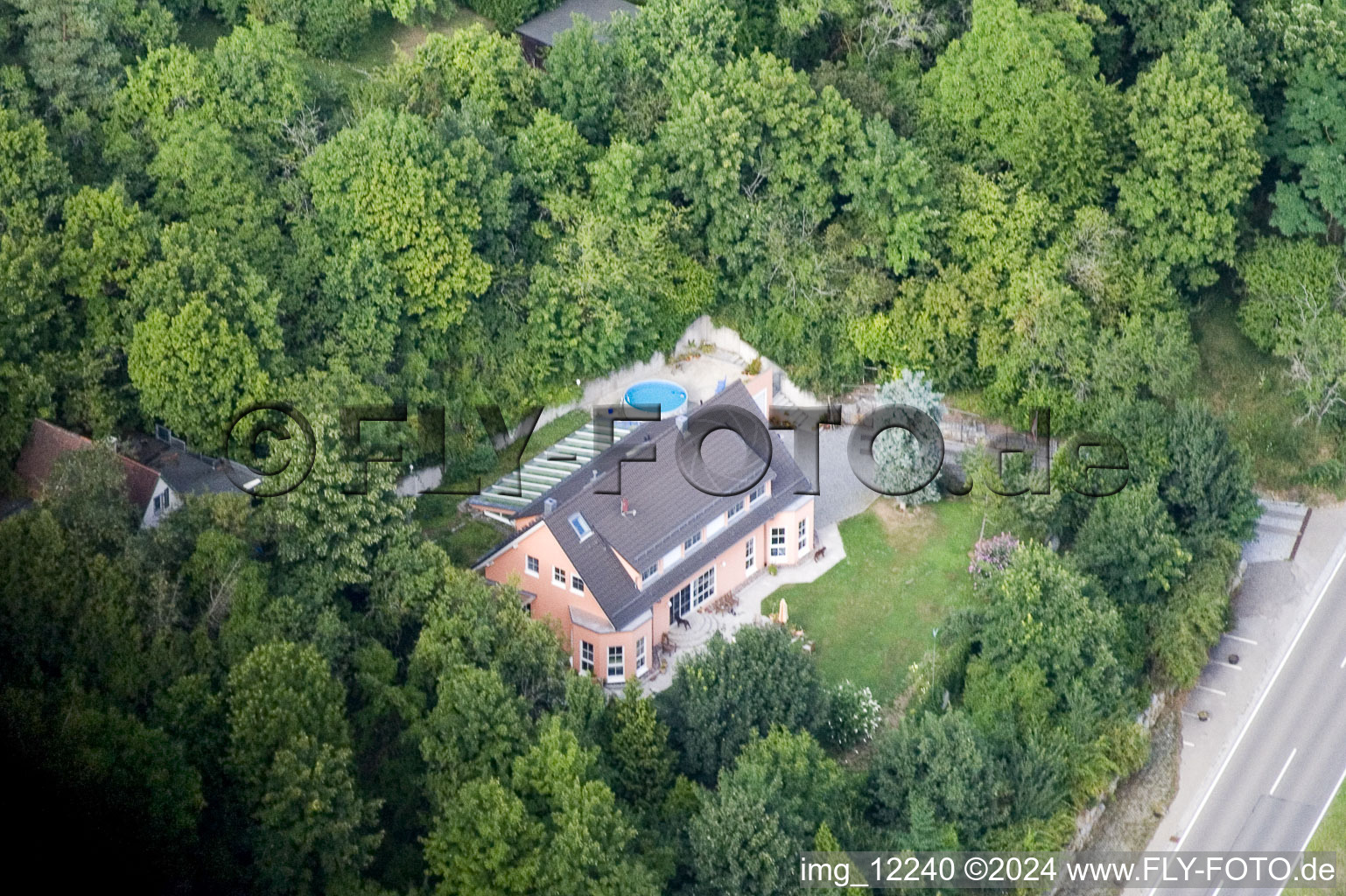 Vue aérienne de Restaurant d'excursion sur la Hildrizhauser Straße à Herrenberg dans le département Bade-Wurtemberg, Allemagne