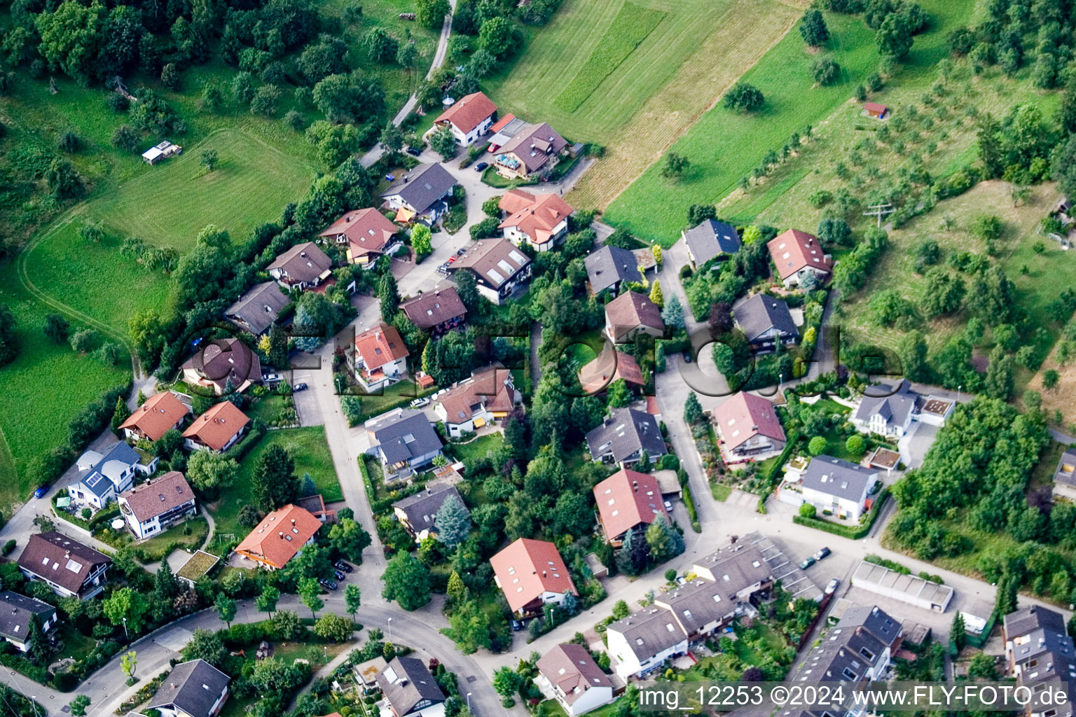 Ehbühl, Kirchhalde à Herrenberg dans le département Bade-Wurtemberg, Allemagne d'en haut