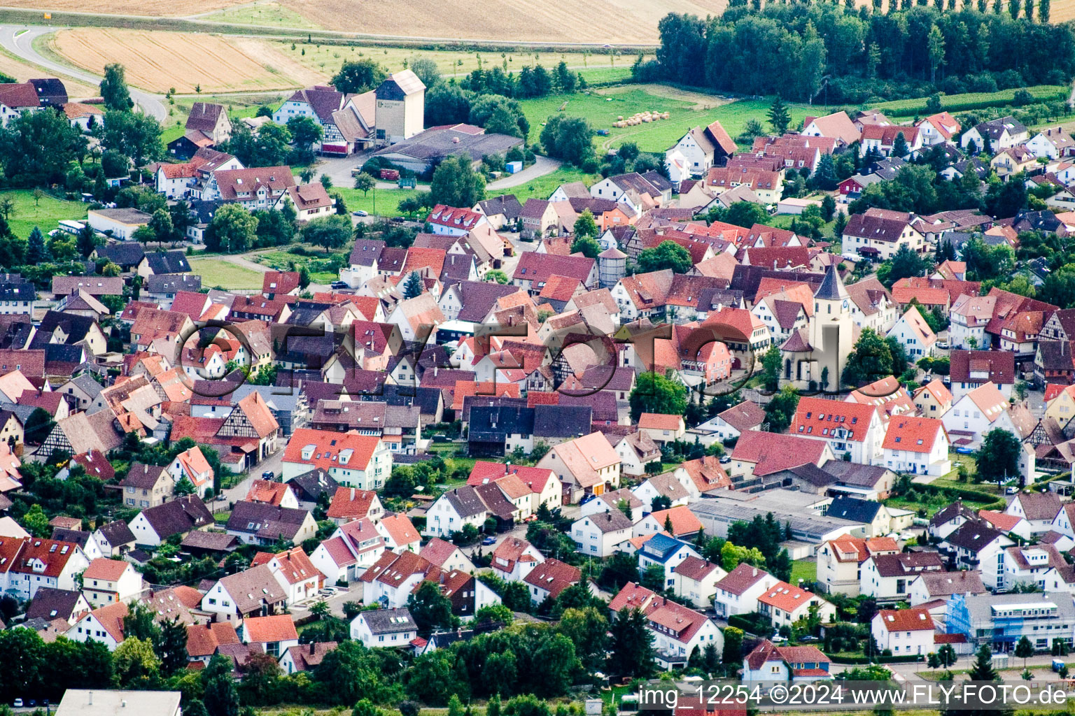 Vue aérienne de Quartier Gültstein in Herrenberg dans le département Bade-Wurtemberg, Allemagne