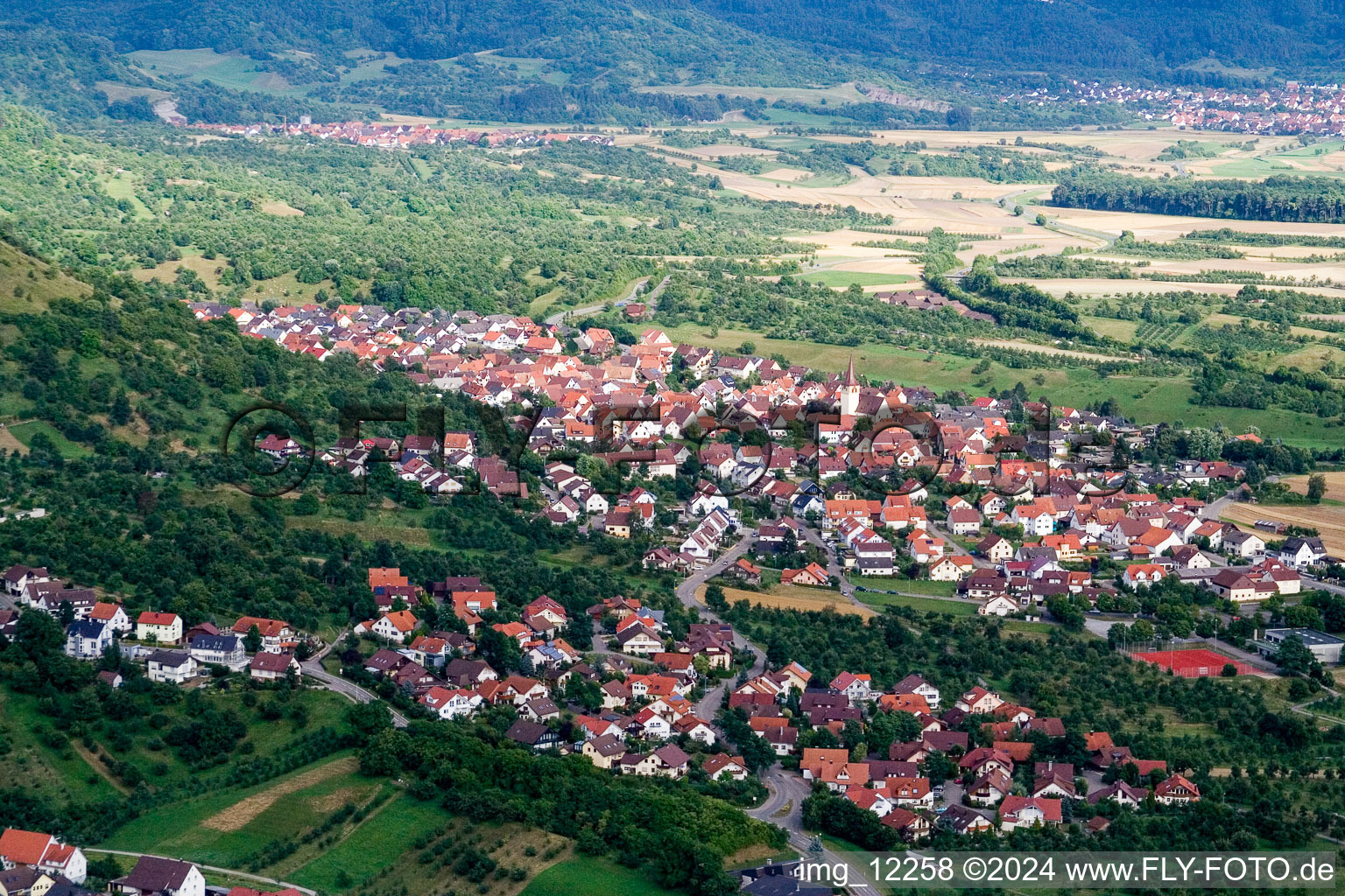 Vue aérienne de Quartier Kayh in Herrenberg dans le département Bade-Wurtemberg, Allemagne