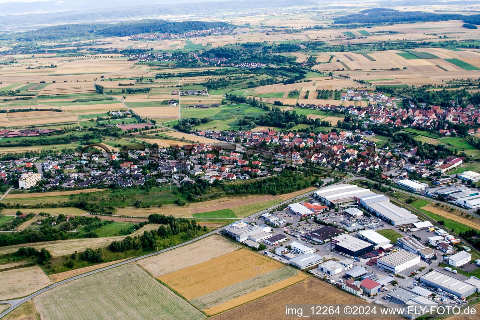 Vue oblique de Quartier Altingen in Ammerbuch dans le département Bade-Wurtemberg, Allemagne