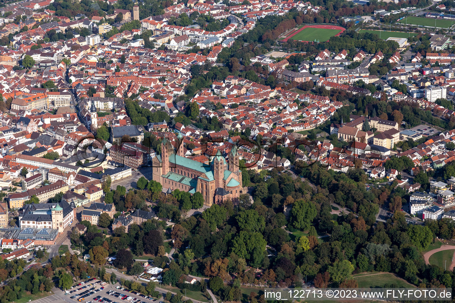 Photographie aérienne de Dom à Speyer à Speyer dans le département Rhénanie-Palatinat, Allemagne