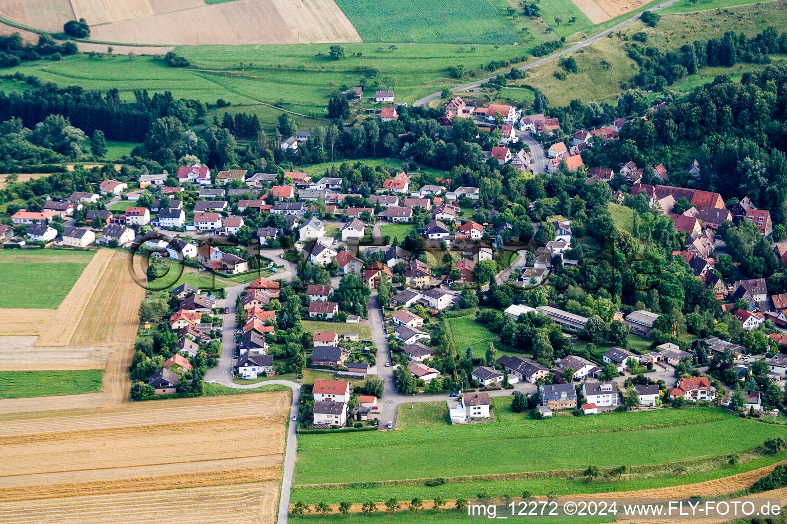 Vue aérienne de Du nord à le quartier Reusten in Ammerbuch dans le département Bade-Wurtemberg, Allemagne