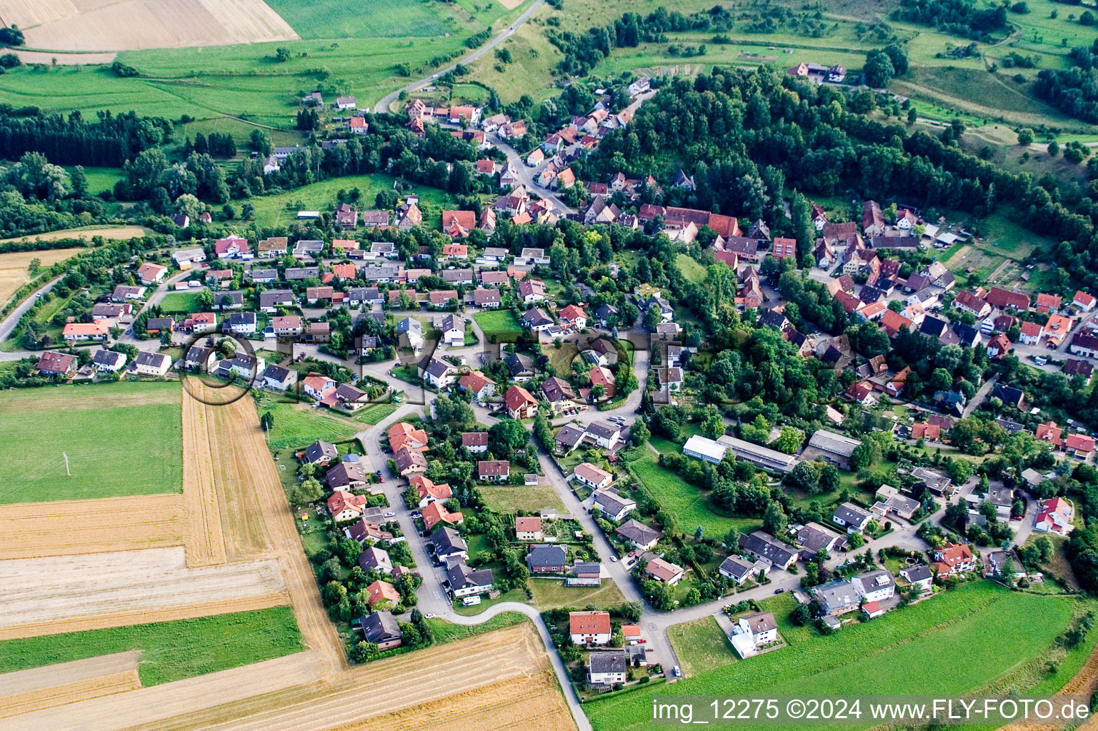 Photographie aérienne de Du nord à le quartier Reusten in Ammerbuch dans le département Bade-Wurtemberg, Allemagne