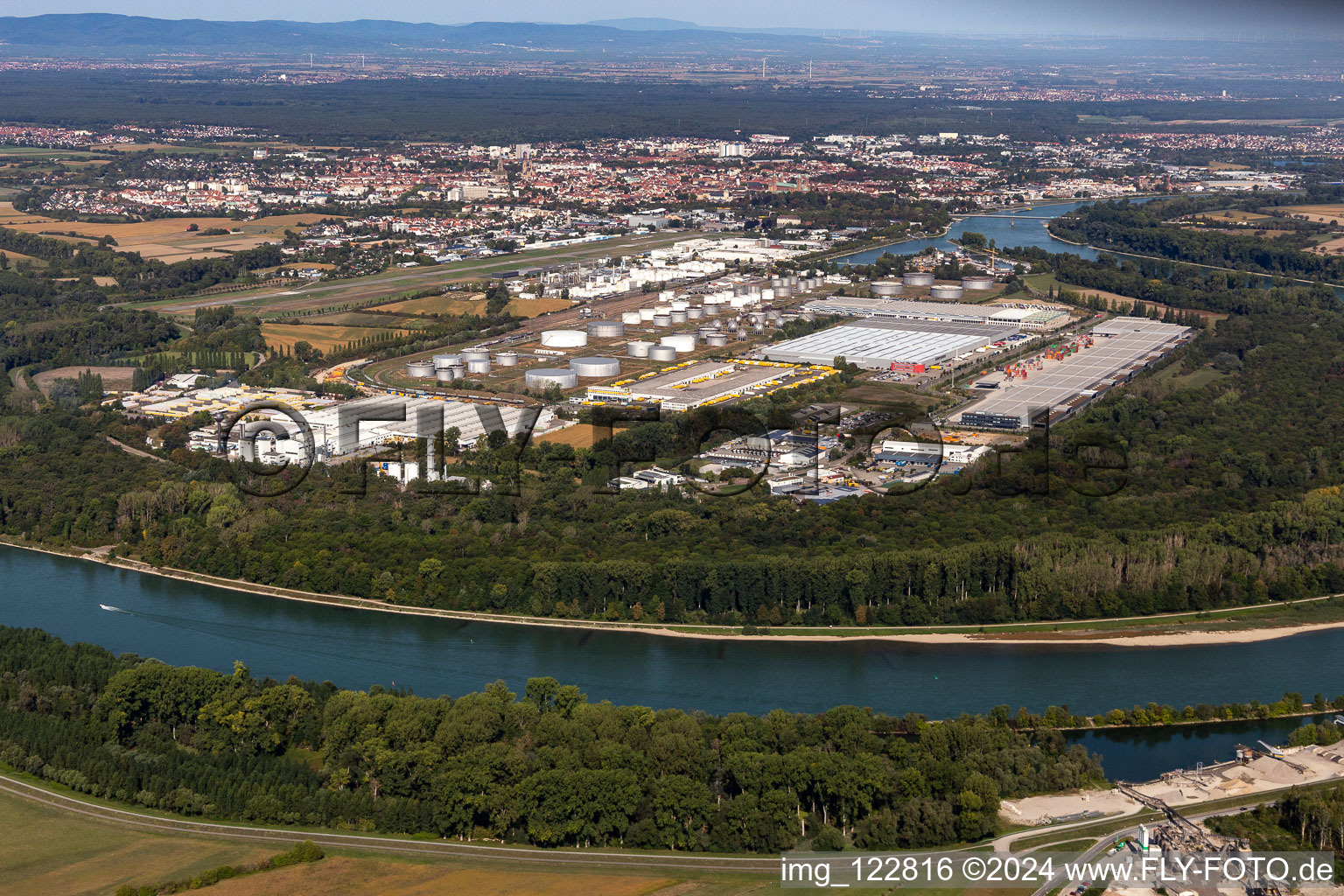 Vue aérienne de Saint Gobain Isover à Speyer dans le département Rhénanie-Palatinat, Allemagne