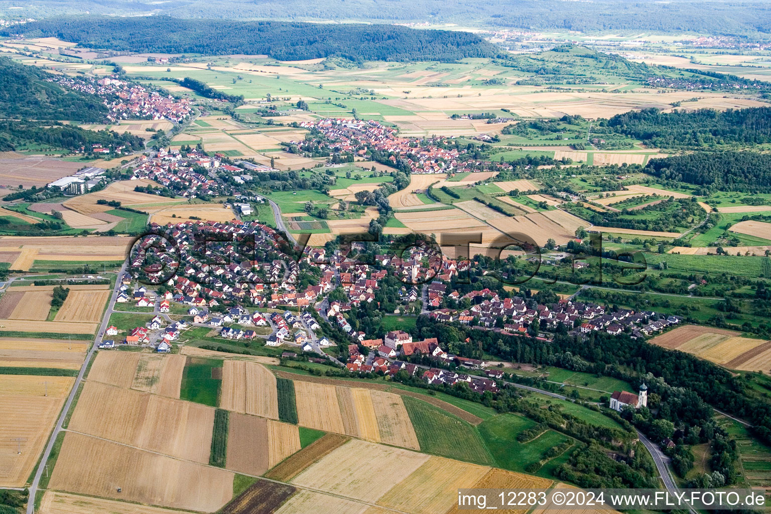 Vue aérienne de Quartier Poltringen in Ammerbuch dans le département Bade-Wurtemberg, Allemagne