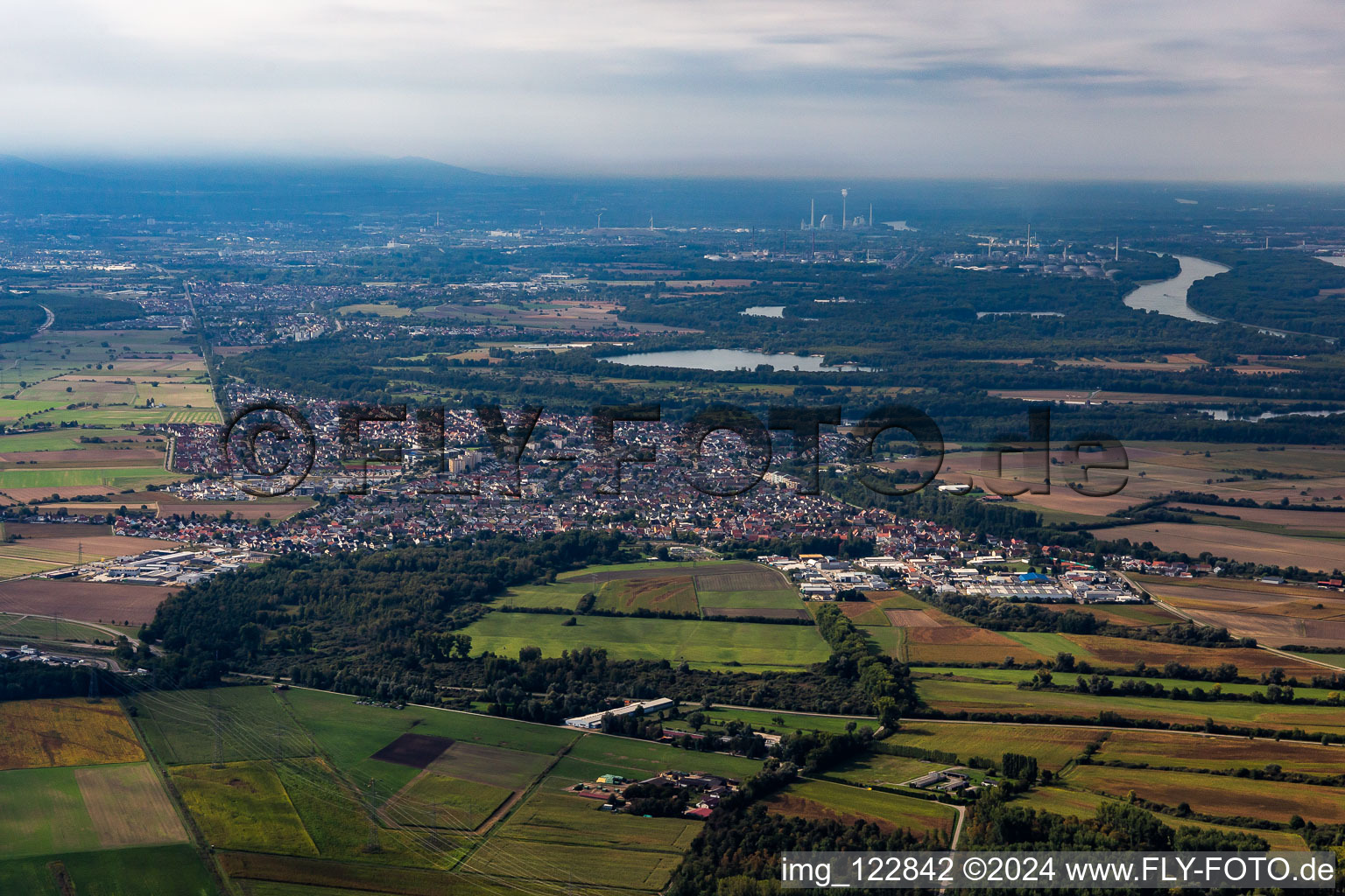 Quartier Hochstetten in Linkenheim-Hochstetten dans le département Bade-Wurtemberg, Allemagne hors des airs