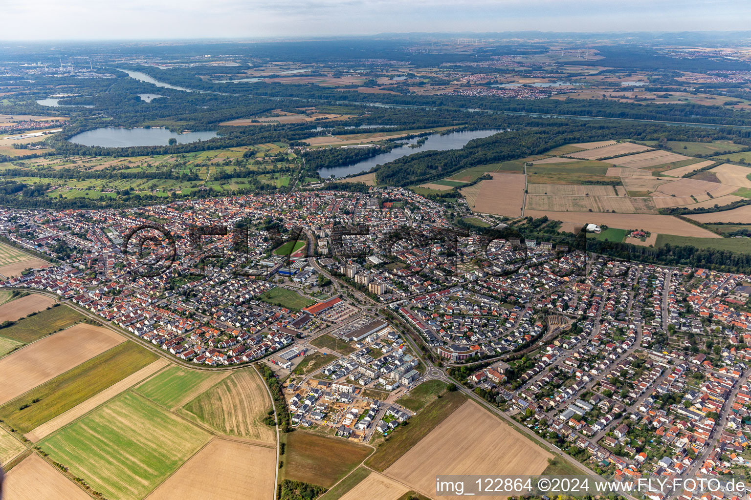 Quartier Liedolsheim in Dettenheim dans le département Bade-Wurtemberg, Allemagne hors des airs