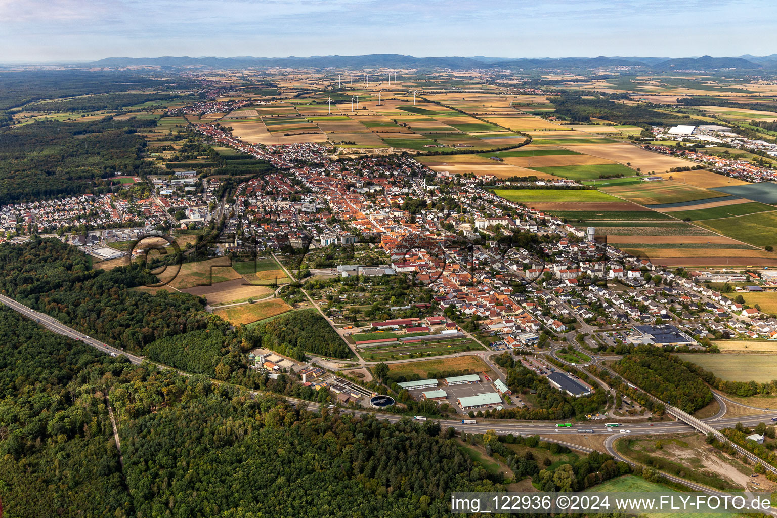 Kandel dans le département Rhénanie-Palatinat, Allemagne vue d'en haut