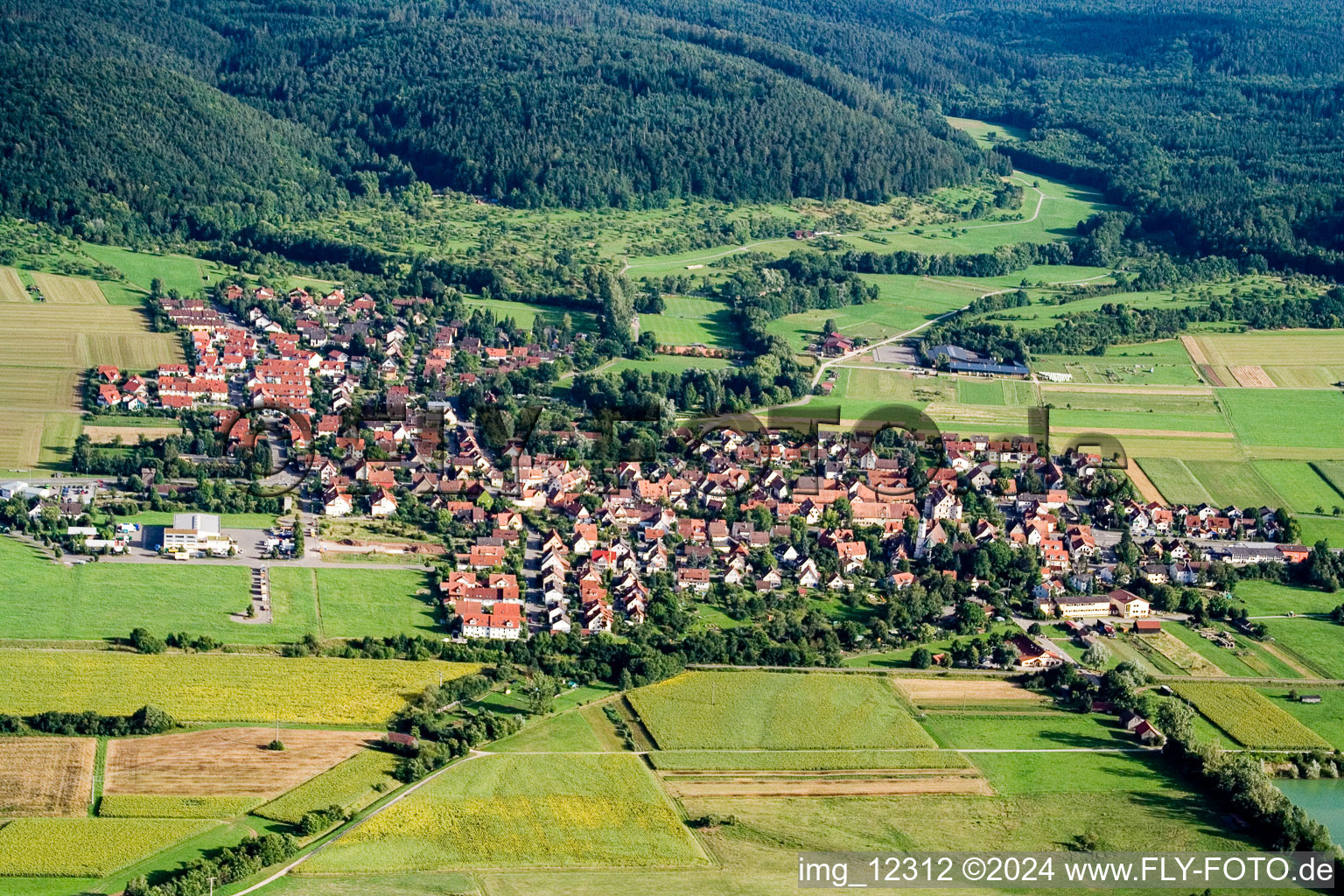 Quartier Bühl in Tübingen dans le département Bade-Wurtemberg, Allemagne d'en haut