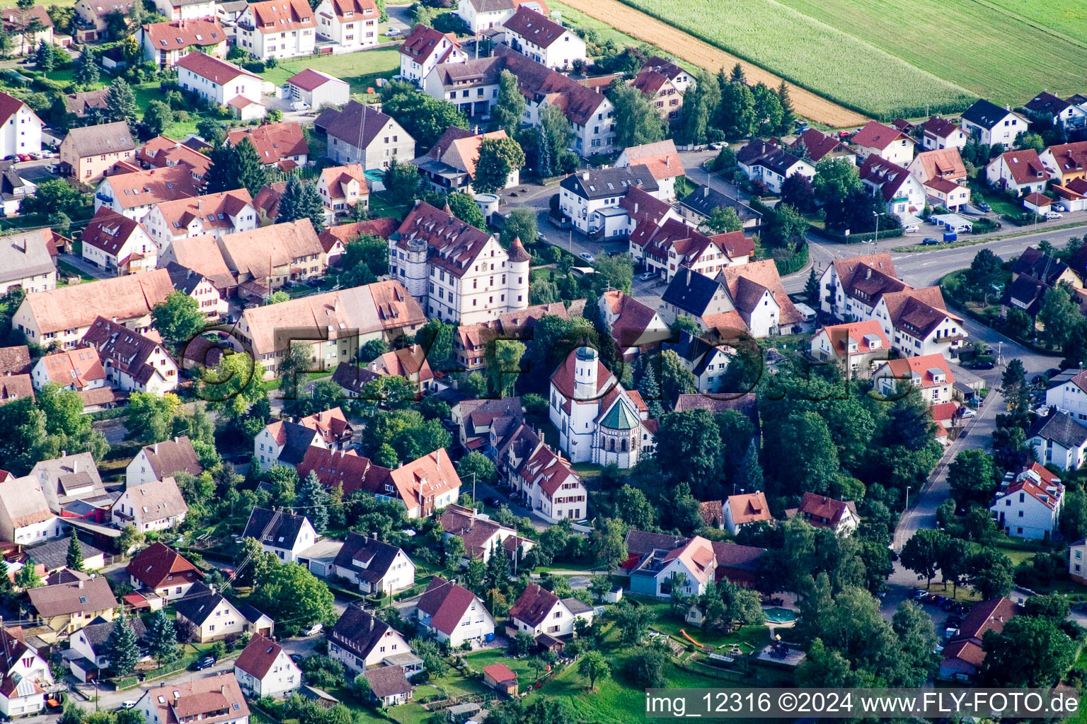 Quartier Bühl in Tübingen dans le département Bade-Wurtemberg, Allemagne hors des airs