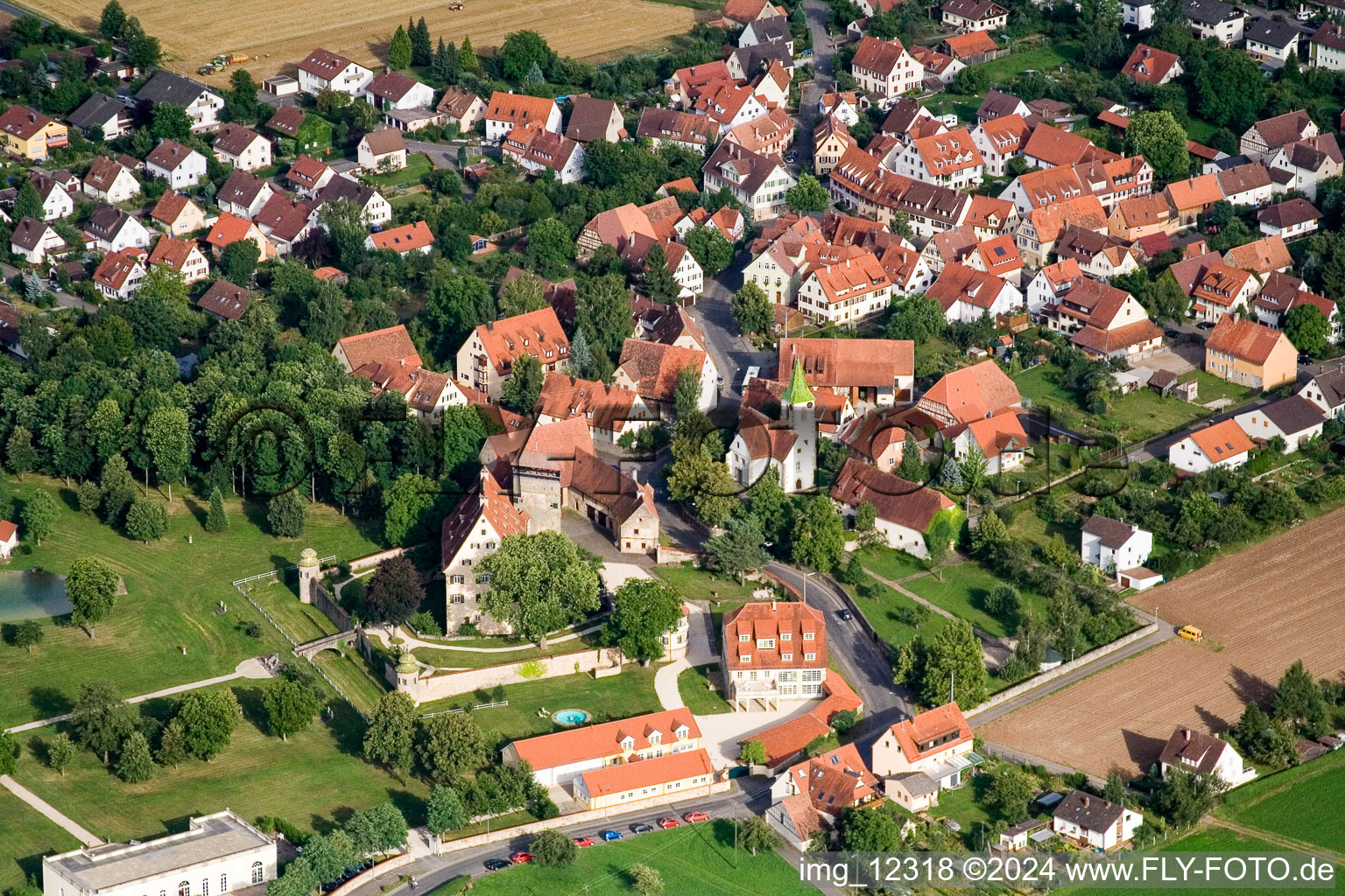 Vue aérienne de À Tübingen à le quartier Kilchberg in Tübingen dans le département Bade-Wurtemberg, Allemagne