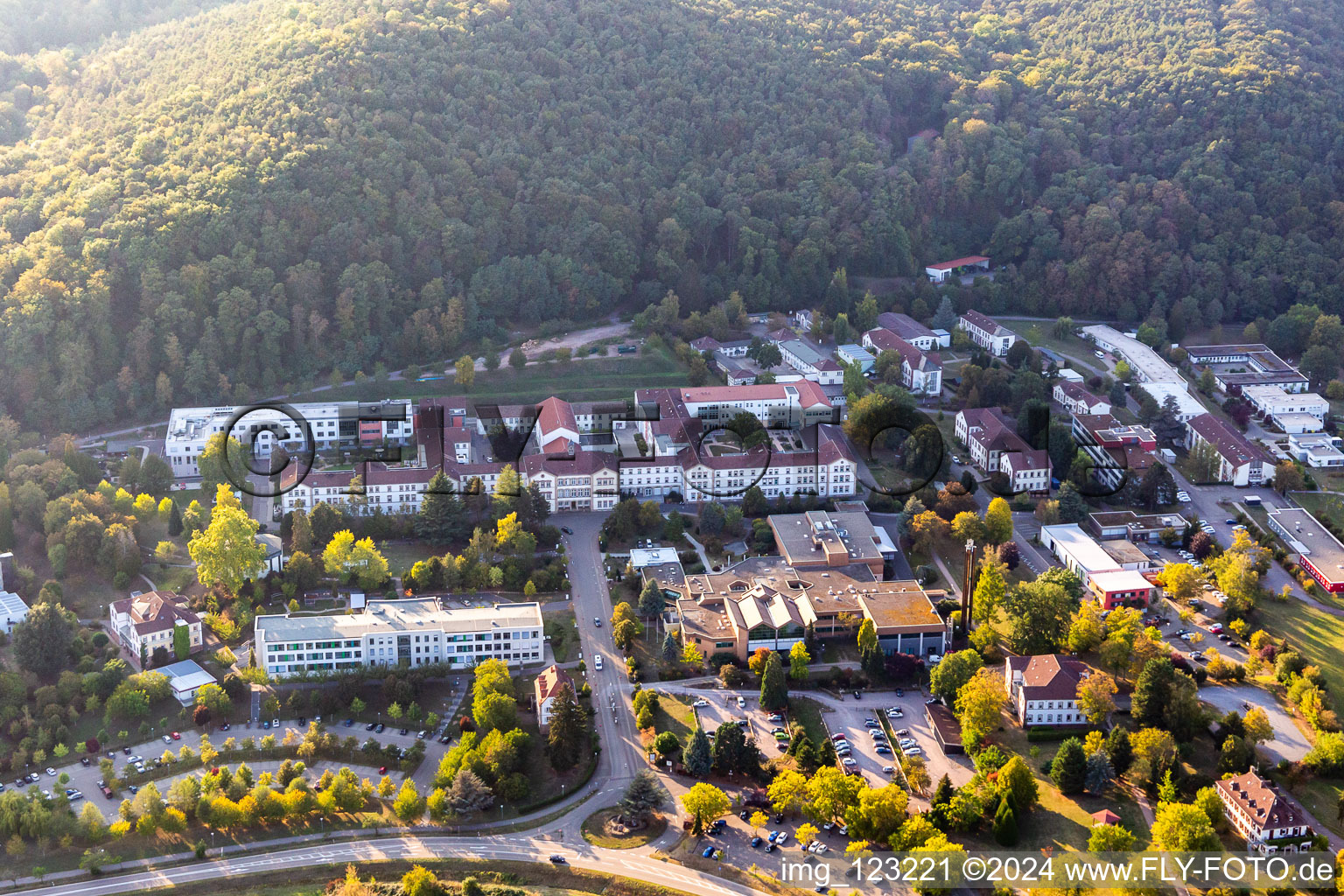 Clinique du Palatinat Landeck à Klingenmünster dans le département Rhénanie-Palatinat, Allemagne d'en haut